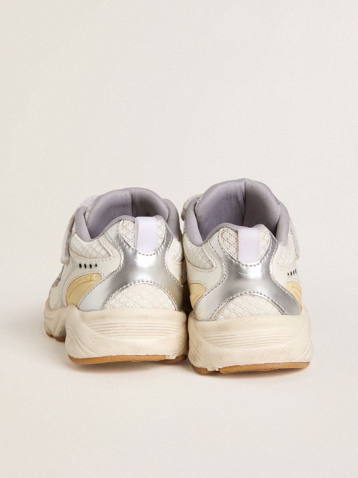 Young Lightstar in white leather and mesh with white leather star