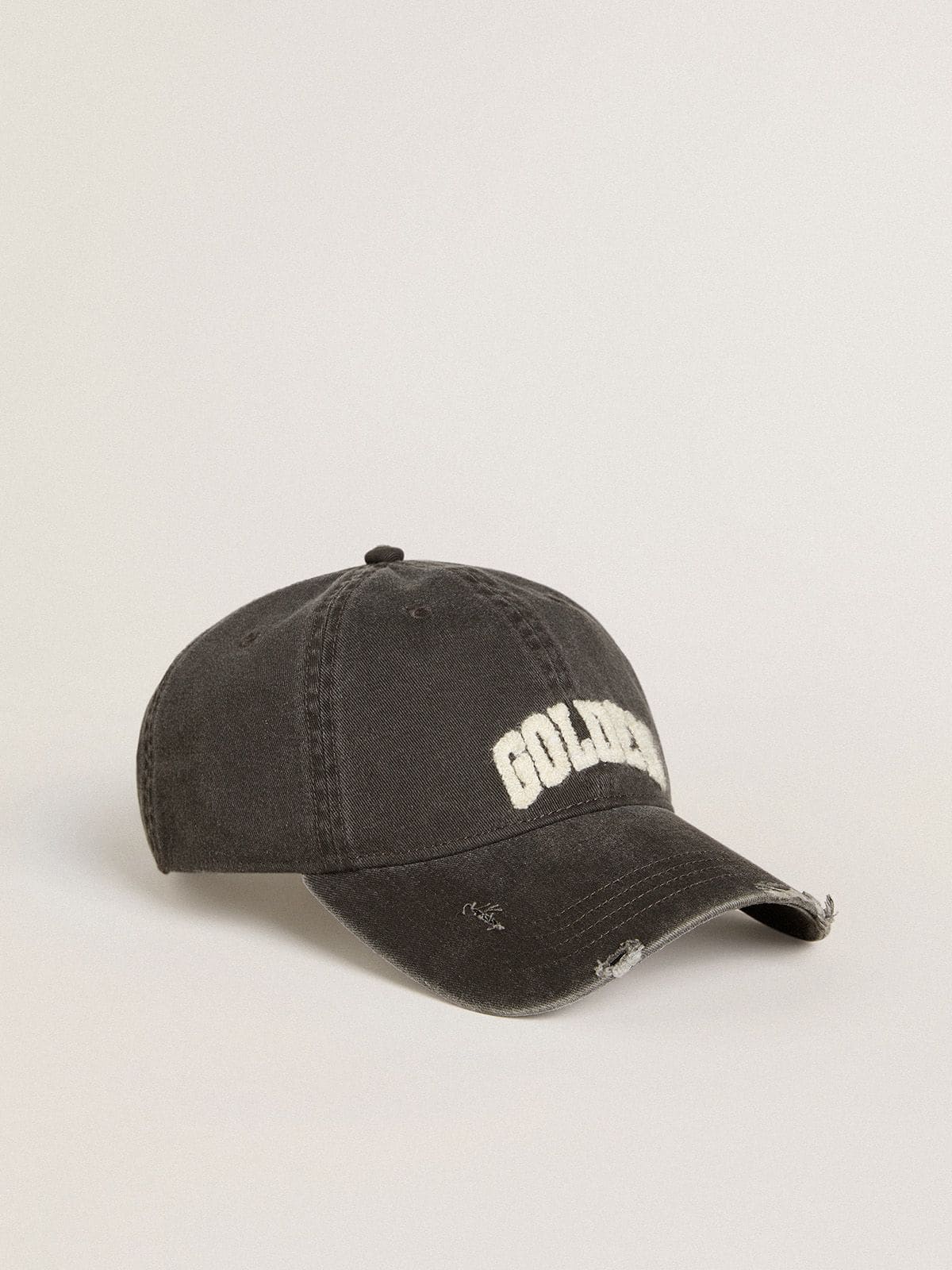 Gray cotton baseball cap with a lived-in finish