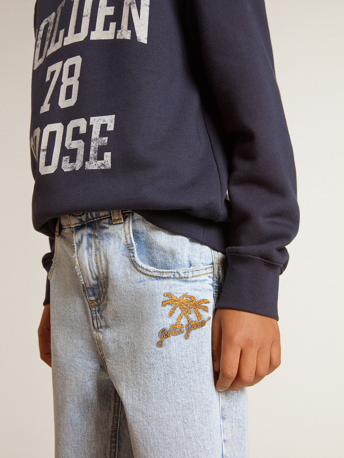 Boys' light denim jeans