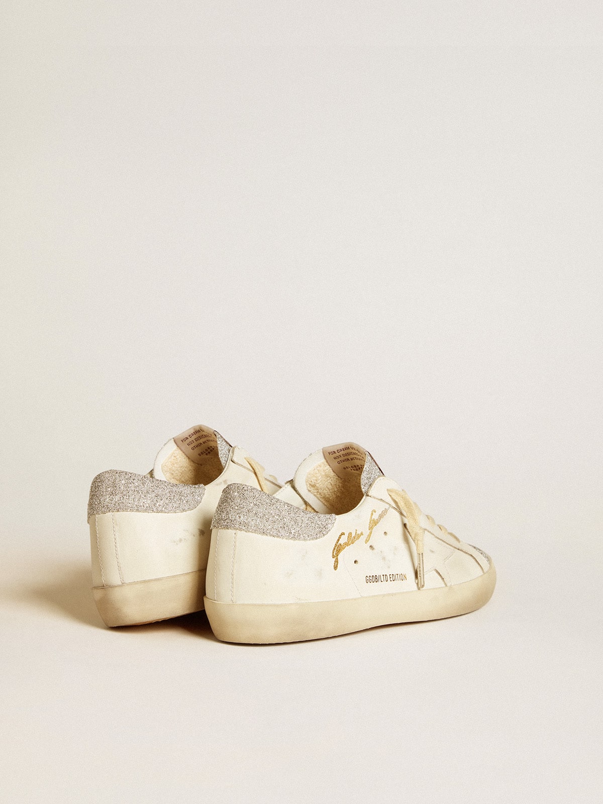 Women’s Super-Star LTD in white leather with Swarovski micro-crystal inserts