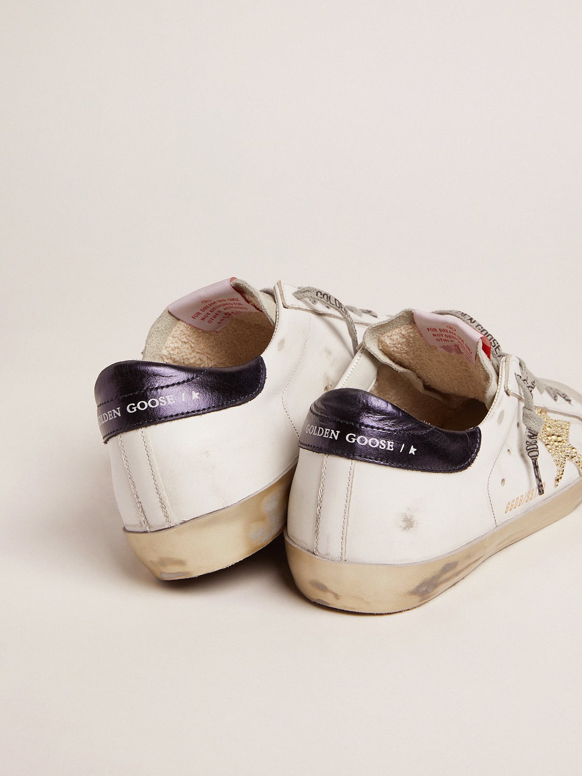 Women’s Super-Star LTD with blue heel tab and Swarovski crystal star