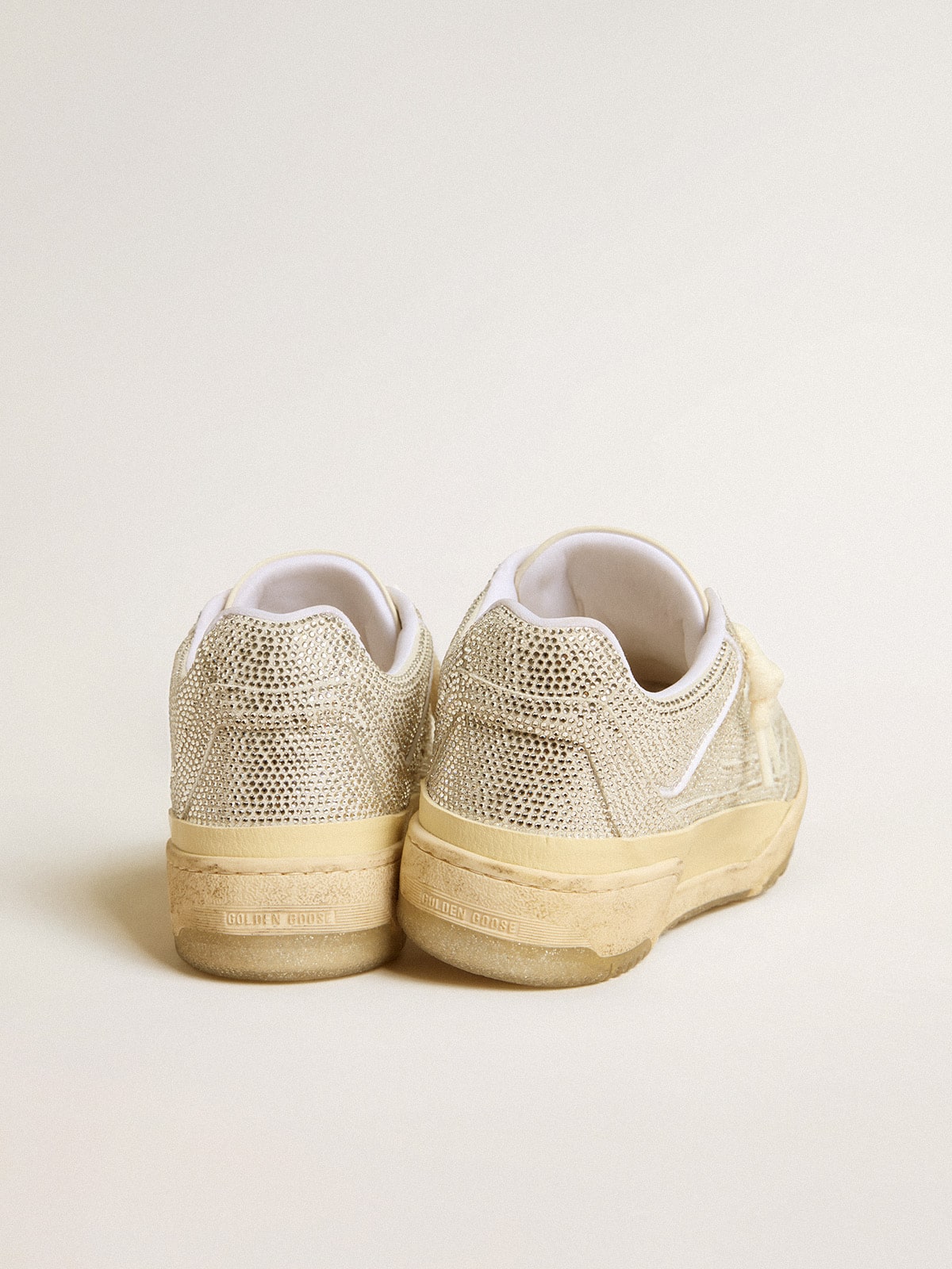 Women’s Forty2 in white leather and Swarovski crystals with white star