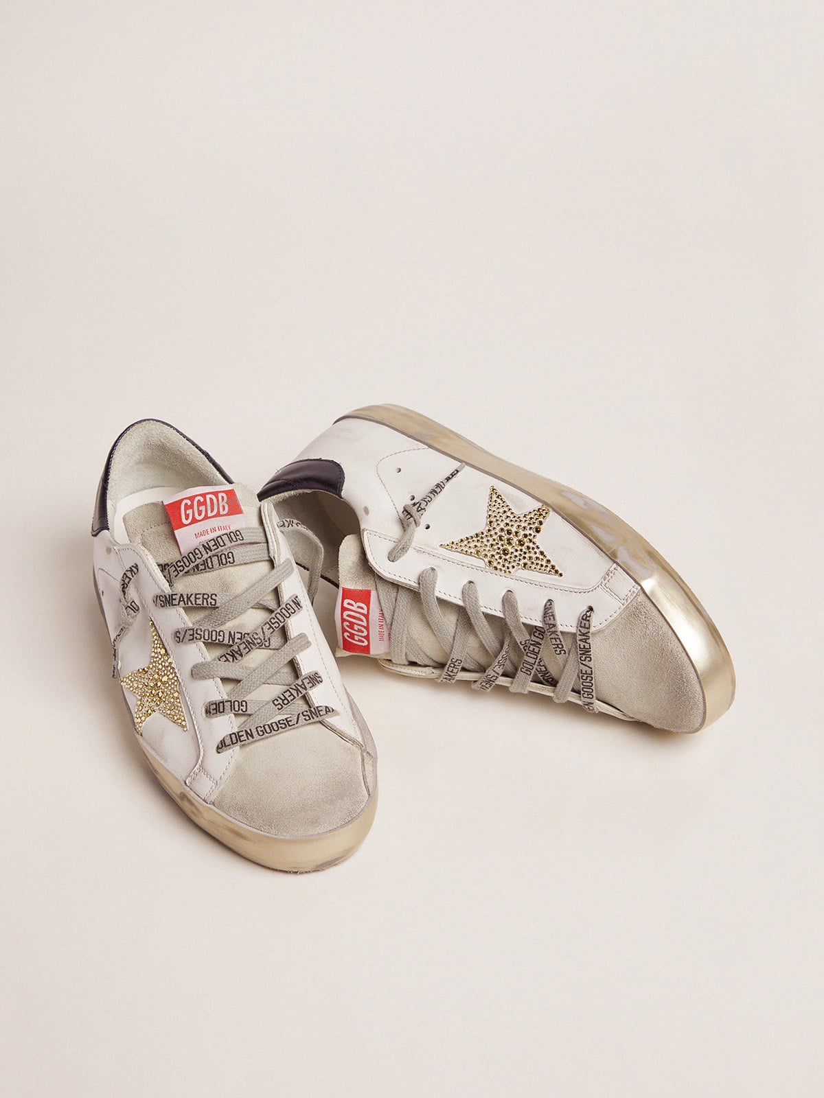 Women’s Super-Star LTD with blue heel tab and Swarovski crystal star