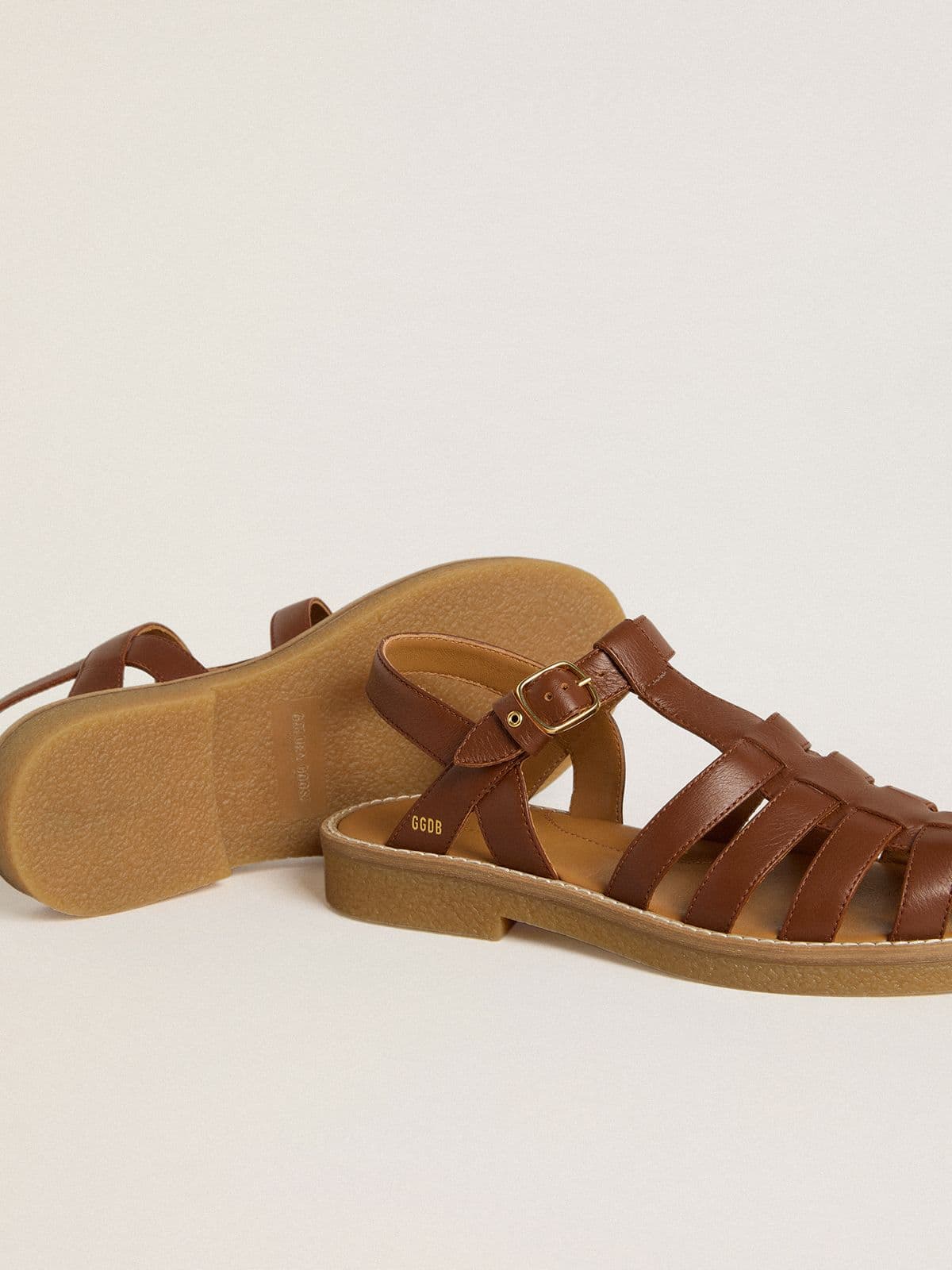 Maxime Young sandals in brown leather