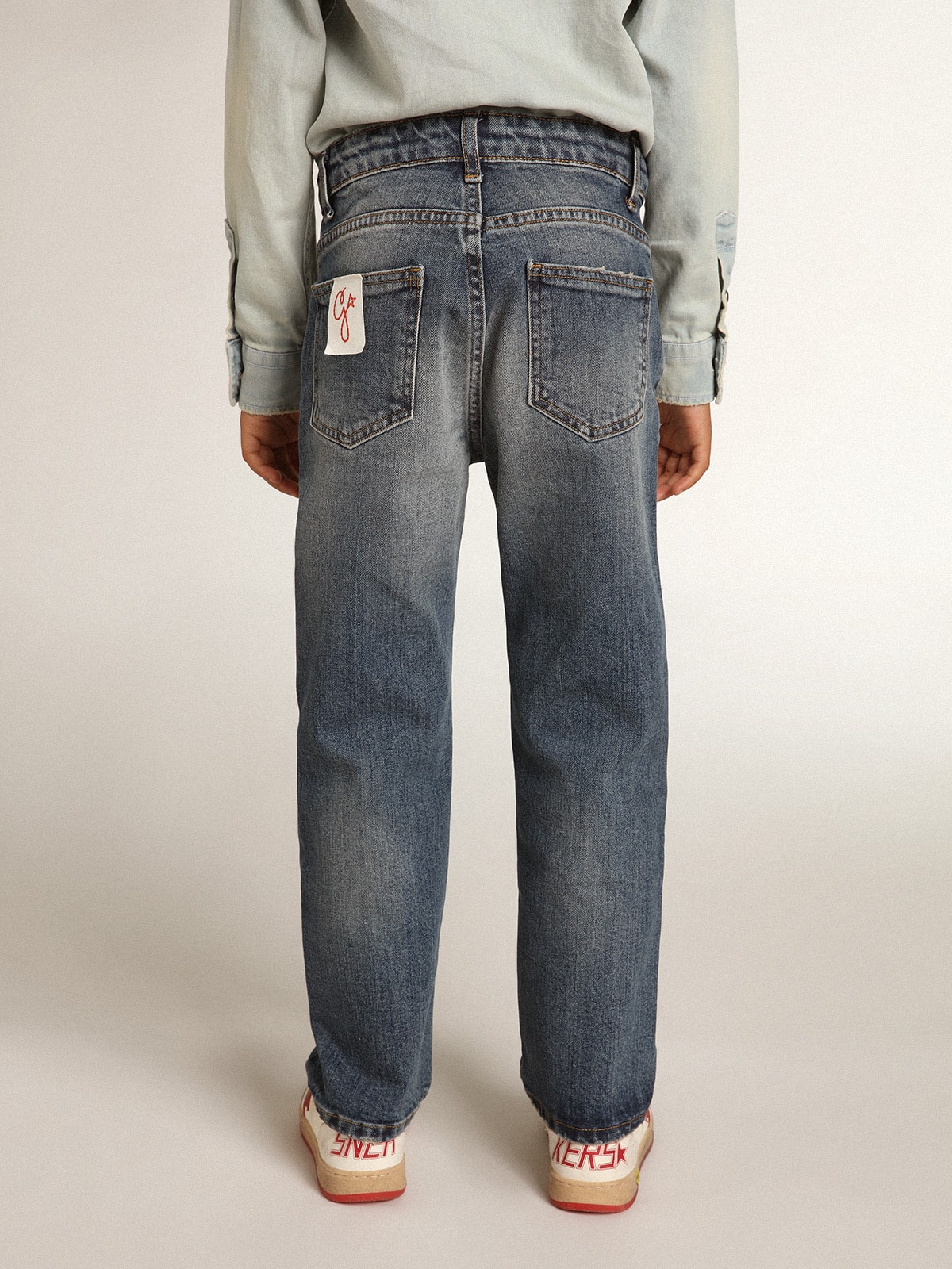 Boys’ stretch jeans in blue denim