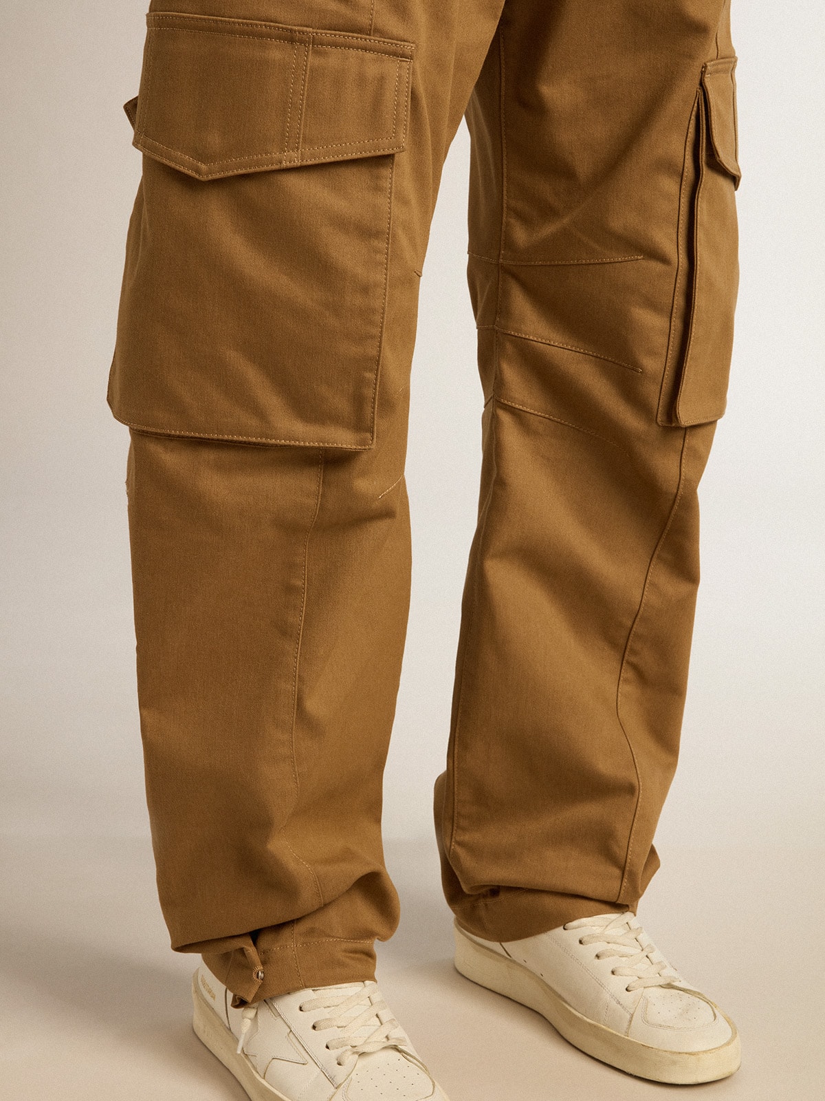 Beige khaki cargo pants