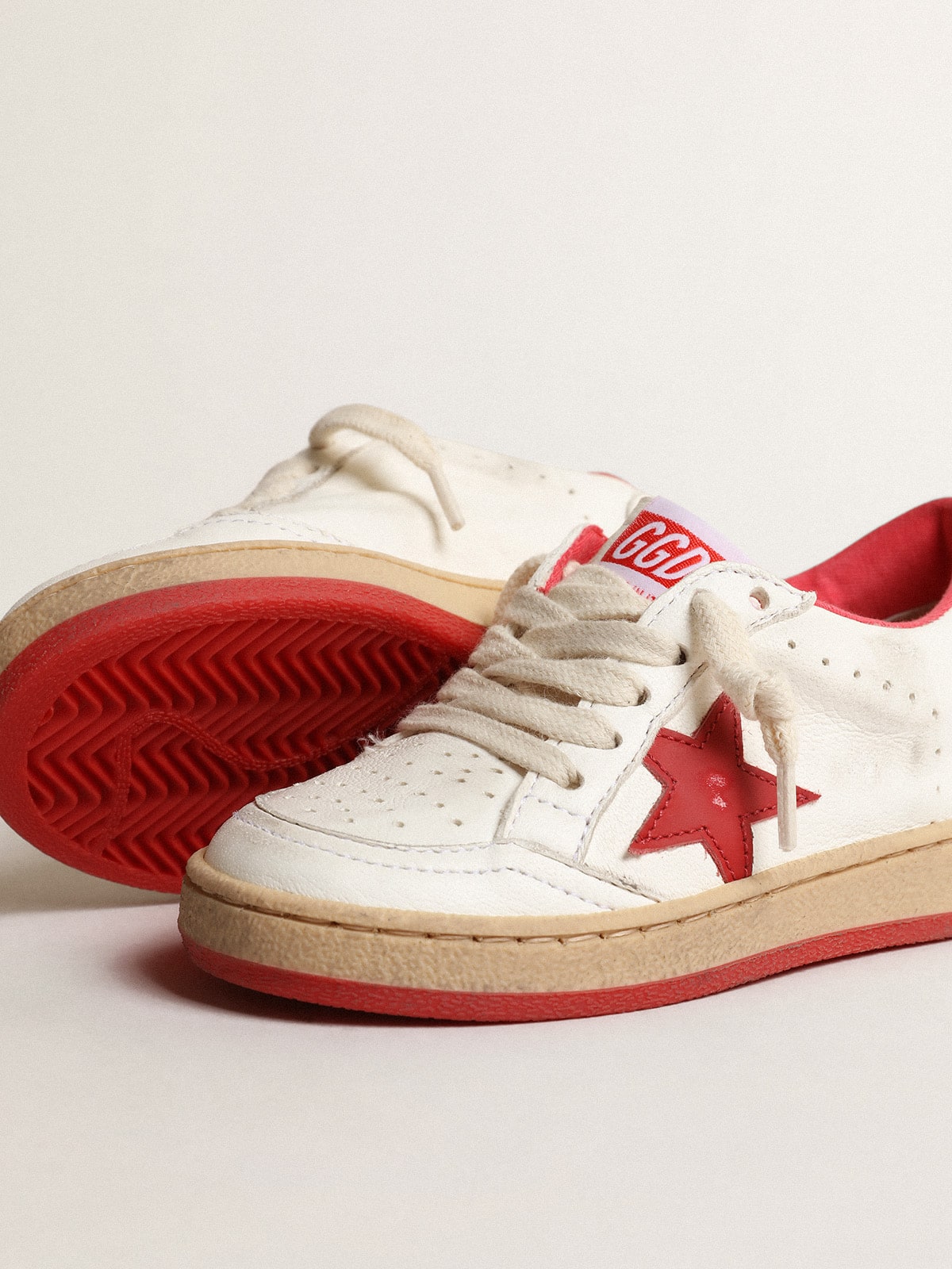 Young Ball Star in nappa with red leather star and heel tab