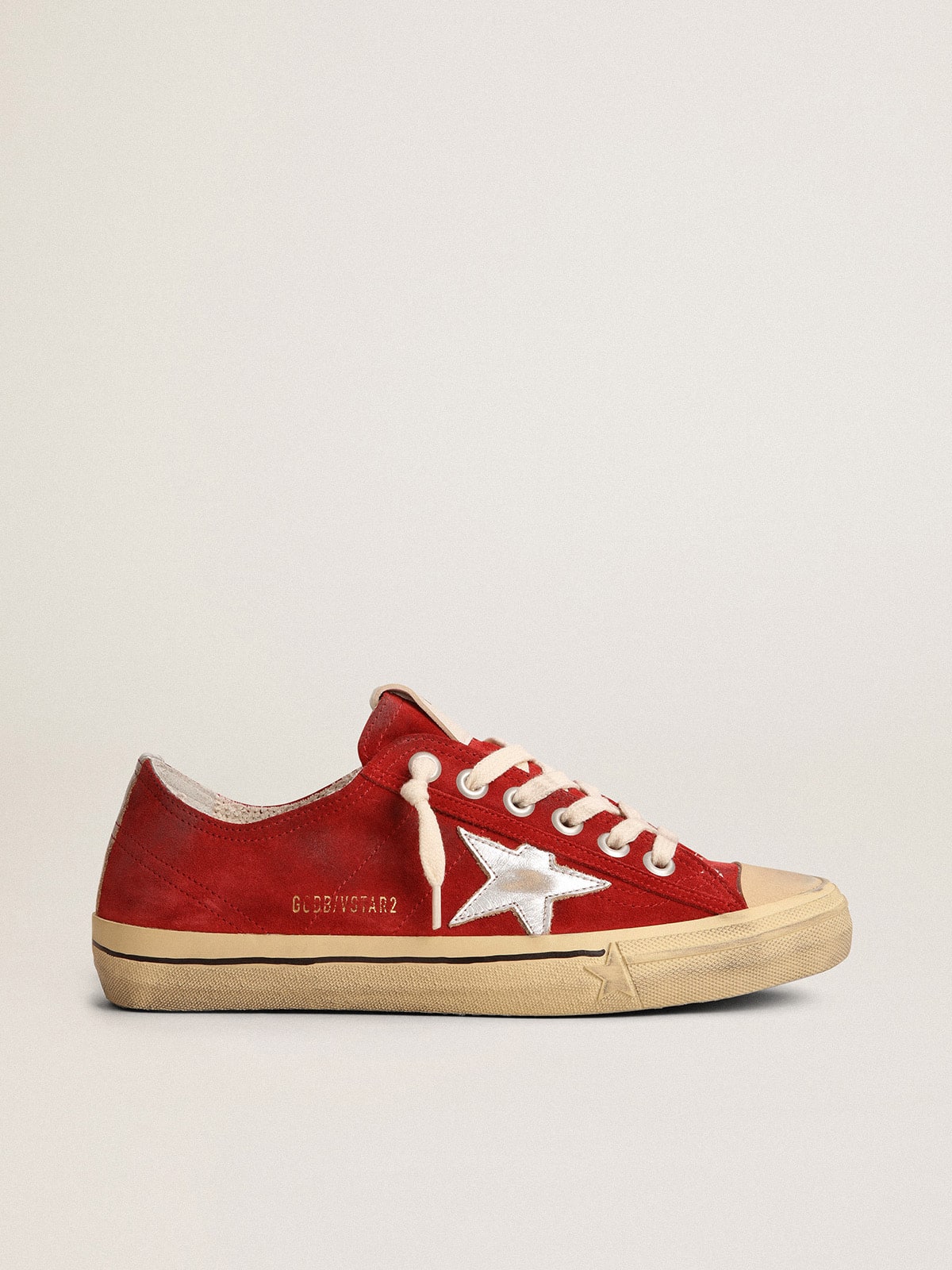 Women's V-Star LTD in dark red suede with silver star