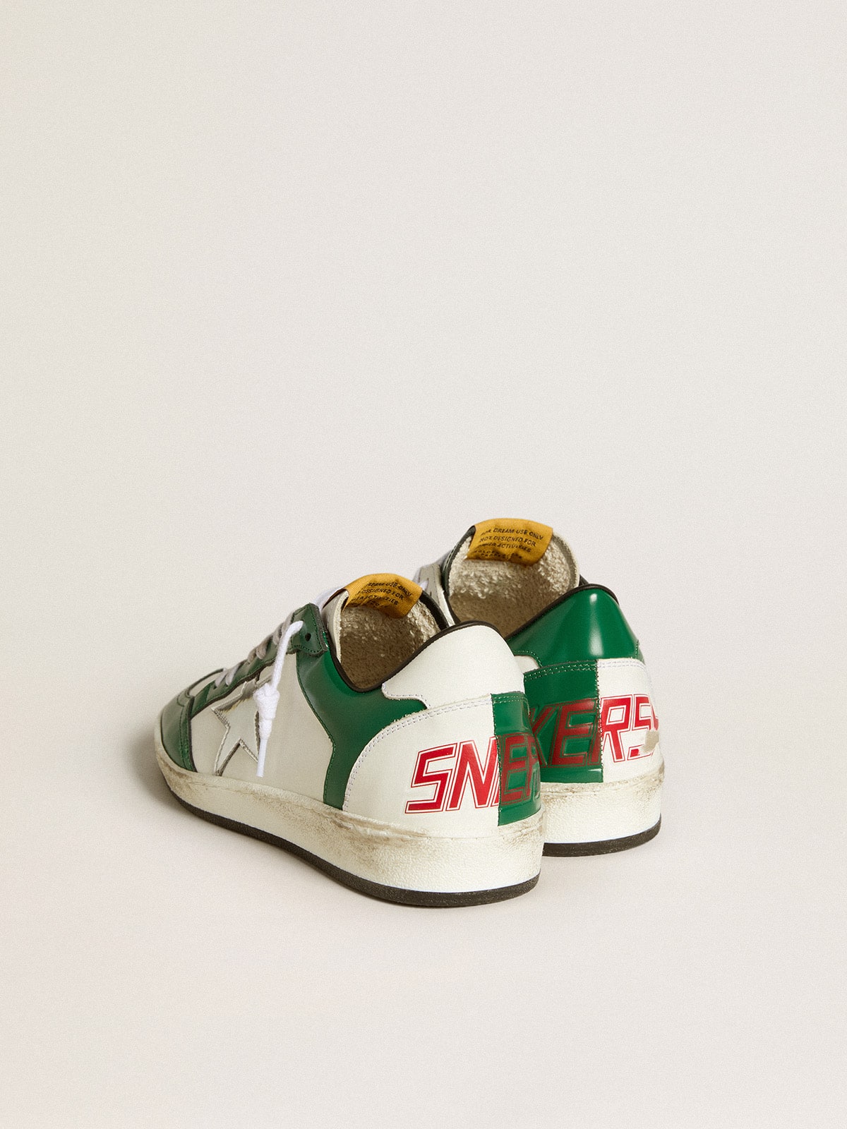 Women's Ball Star LAB in green and white leather with silver star