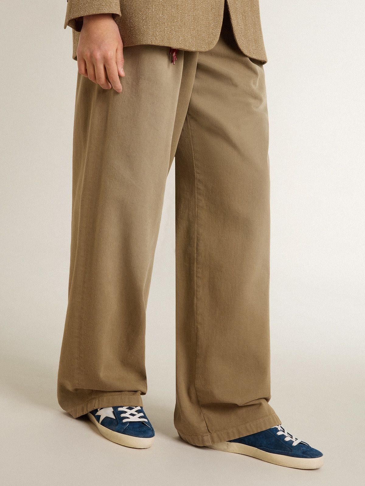 Women's Super-Star LTD in blue suede with white star