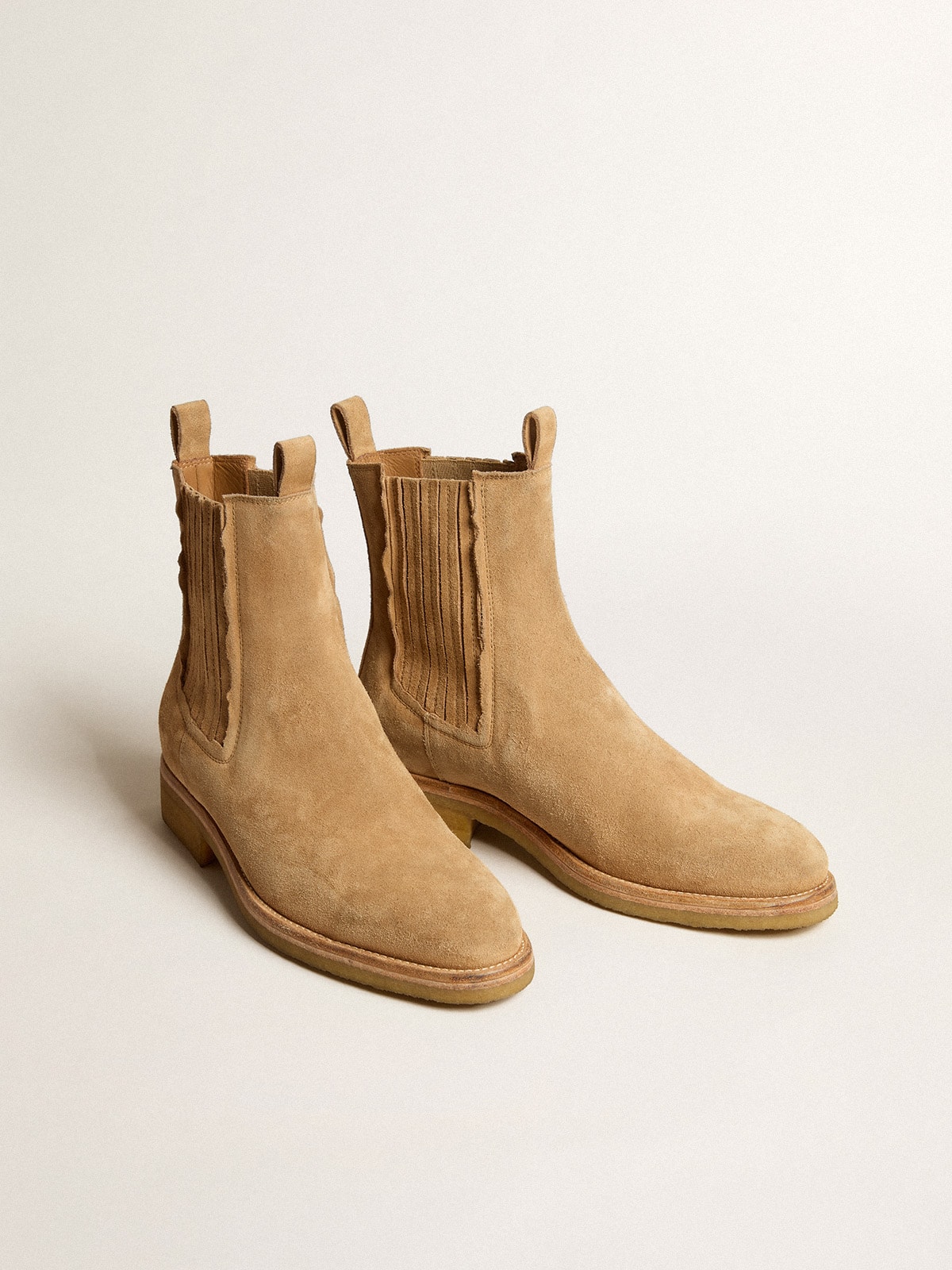 Chelsea boots in suede tobacco