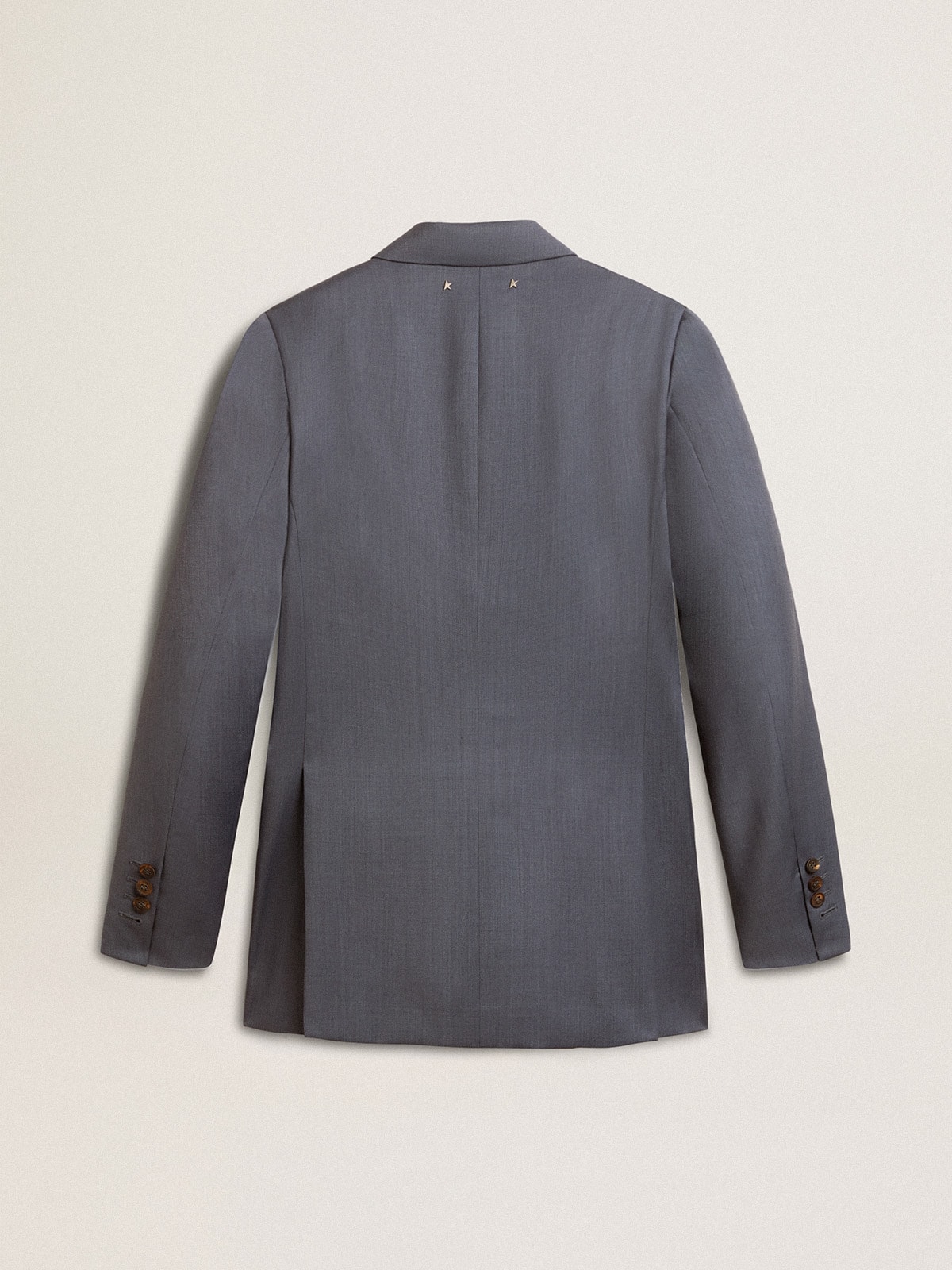 Women's double-breasted blazer in baby blue