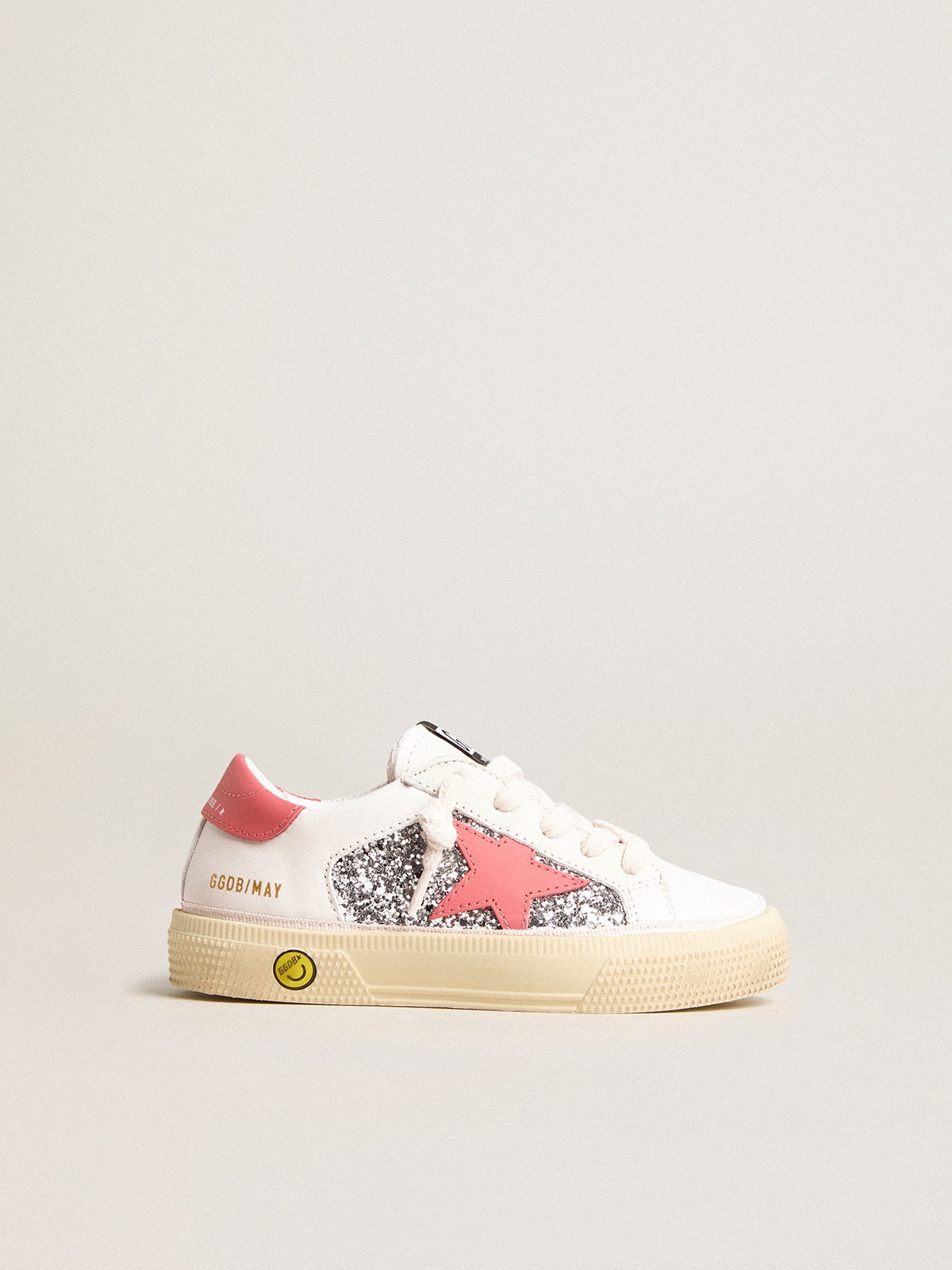 Young May with pink leather star and heel tab