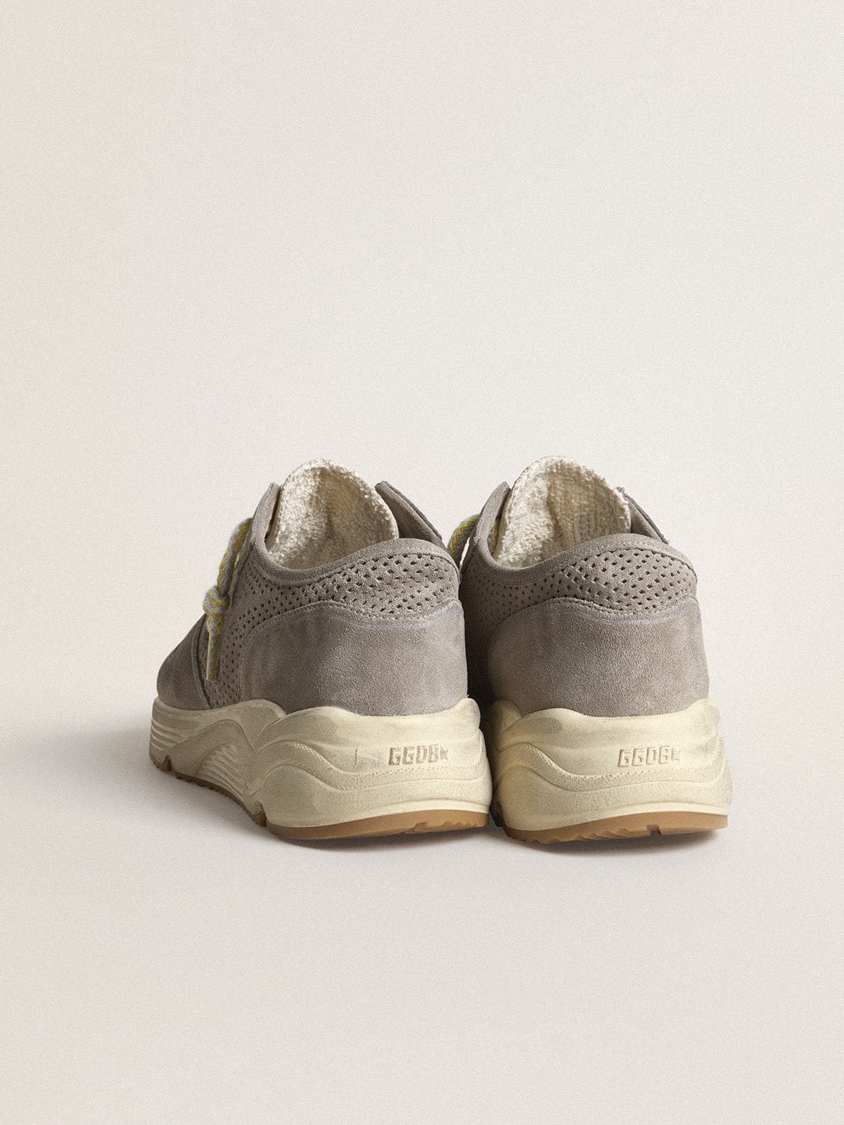 Women's Running Sole in gray suede with gray suede star and heel tab