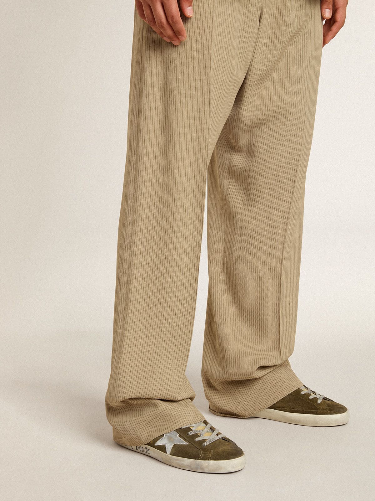 Men's Super-Star LTD in suede with metallic leather star and leather heel tab