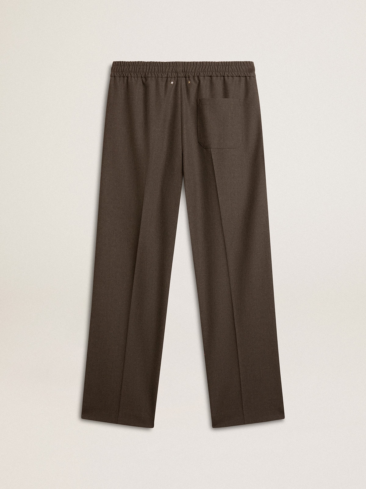 Men's soft pants in anthracite gray wool