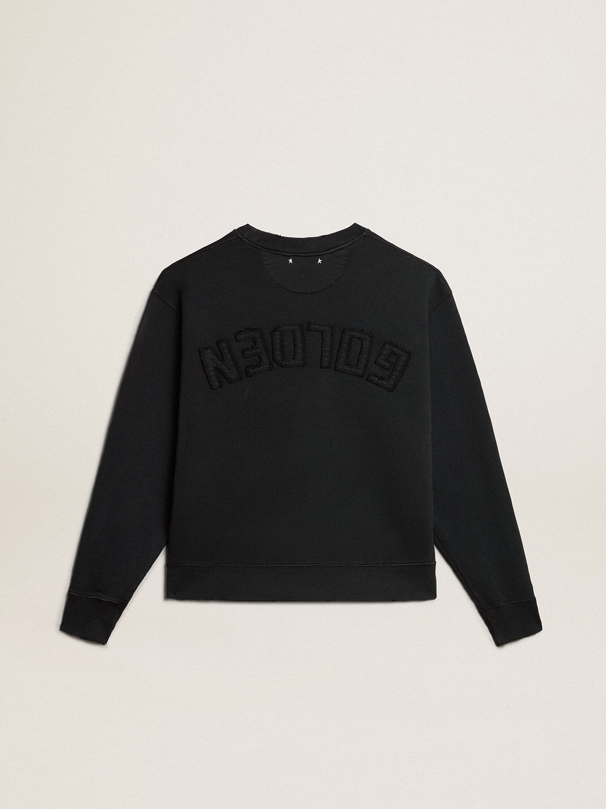 Sweatshirt in washed black with reverse logo on the back - Jersey Capsule