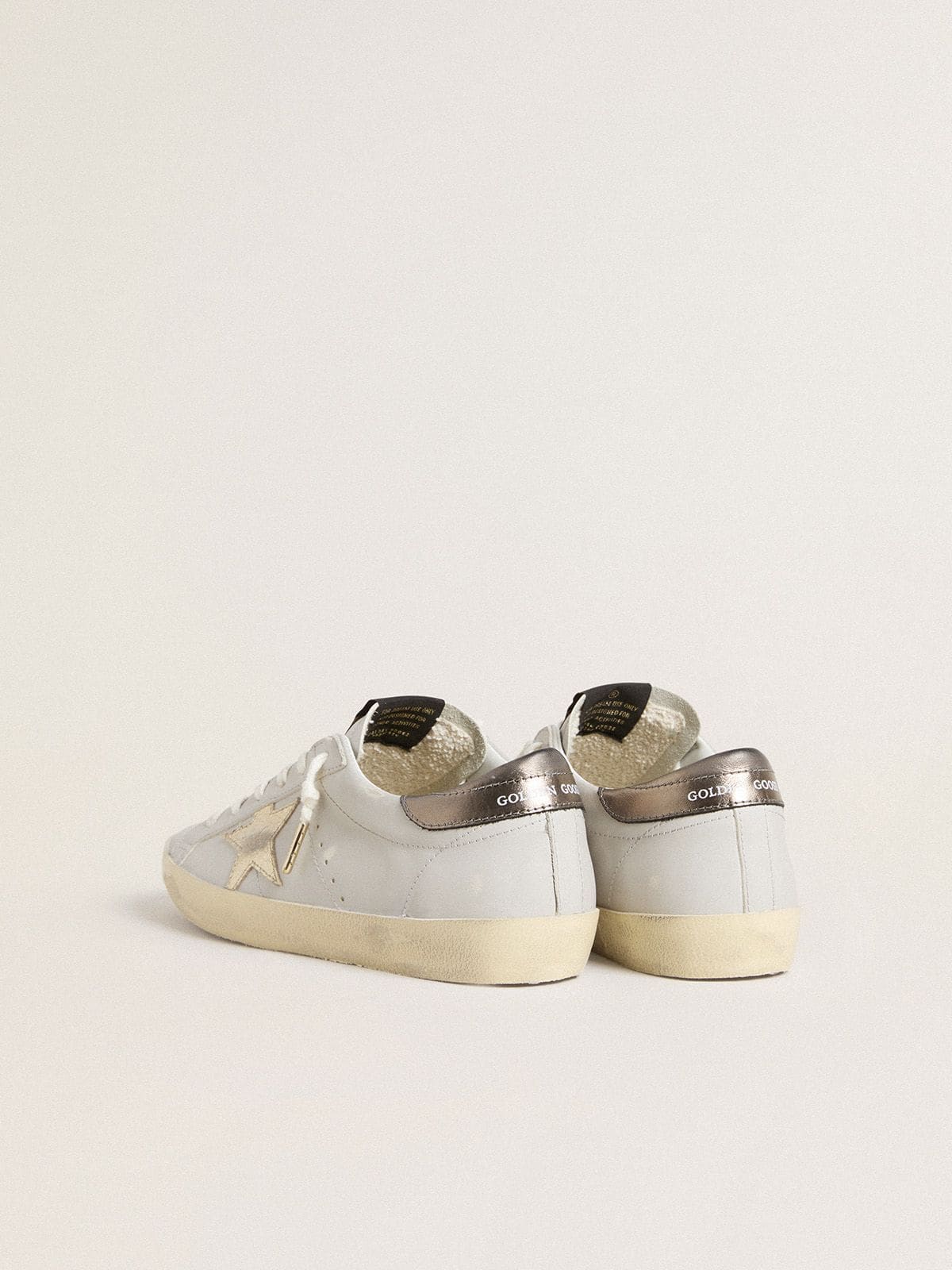 Super-Star with crackle leather star and metallic foiled leather heel tab