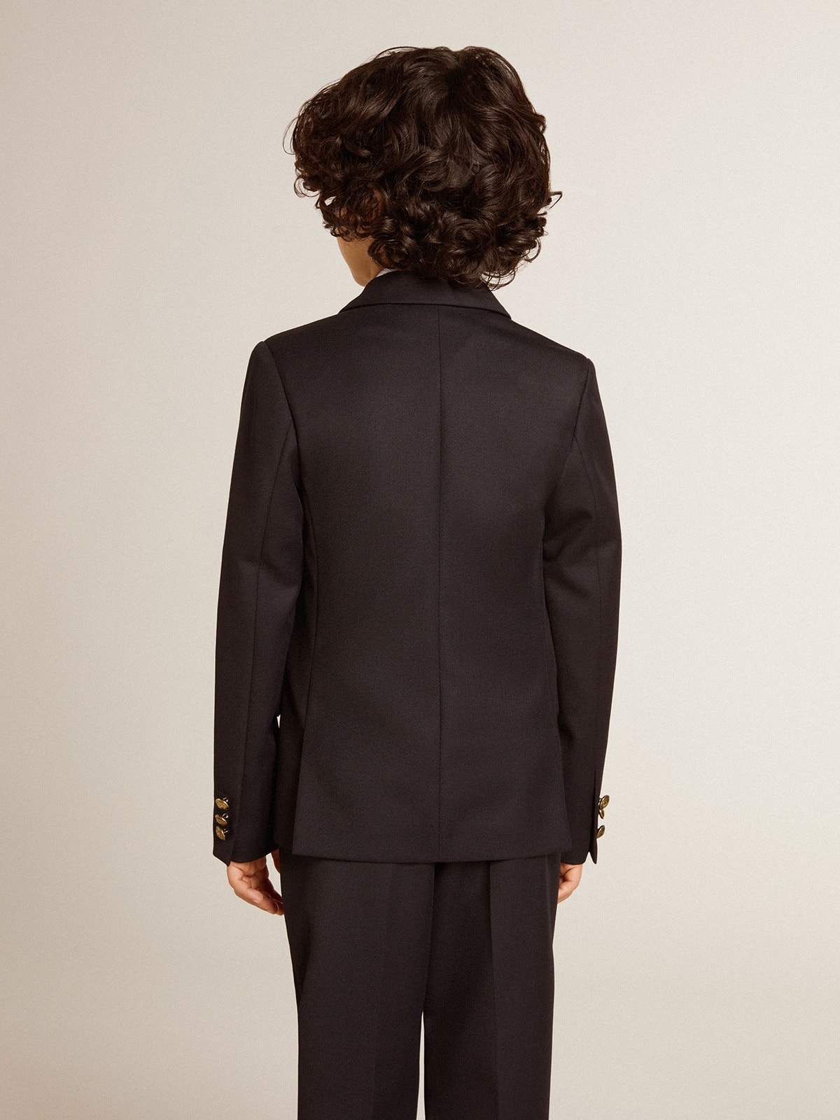 Boys' dark blue double-breasted blazer