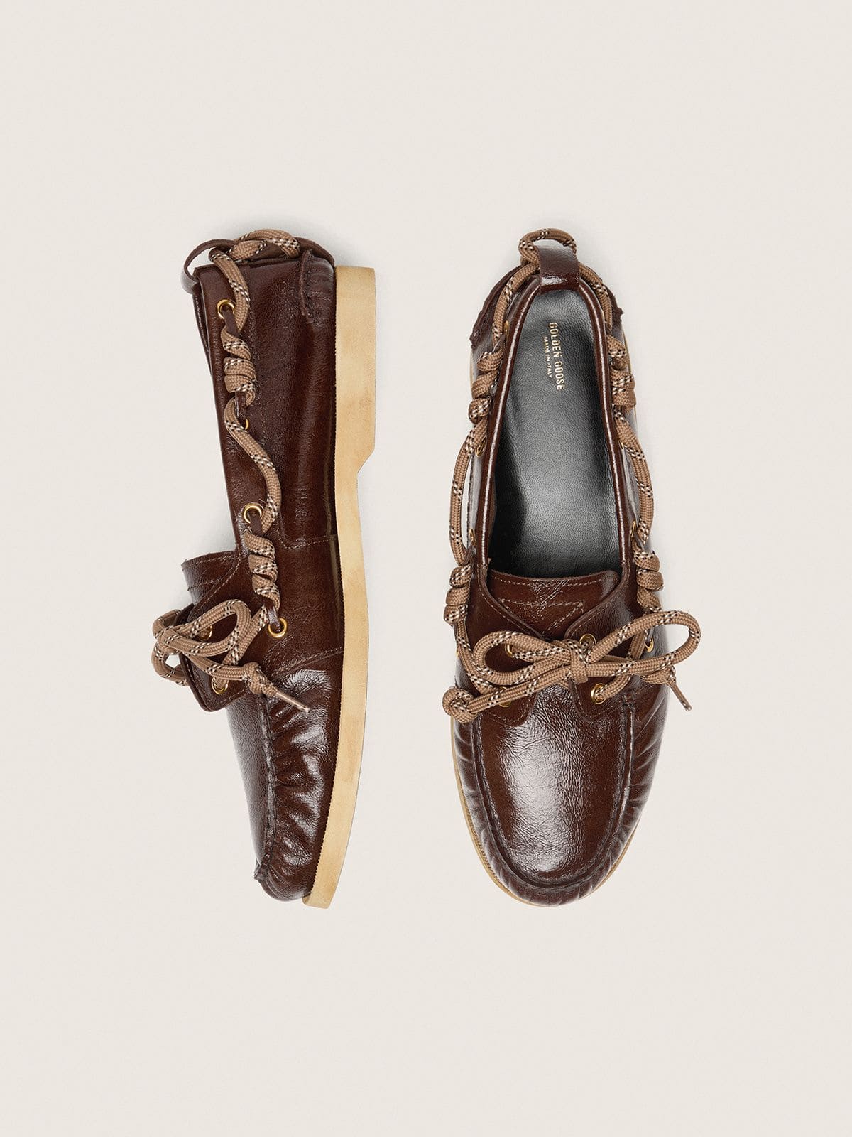 Men's Cruise loafer in glossy dark brown leather