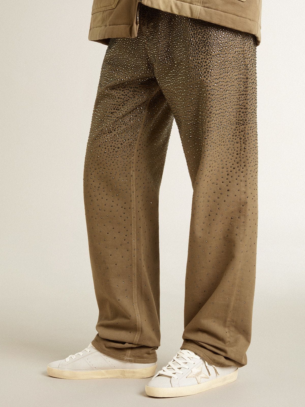 Super-Star with crackle leather star and metallic foiled leather heel tab