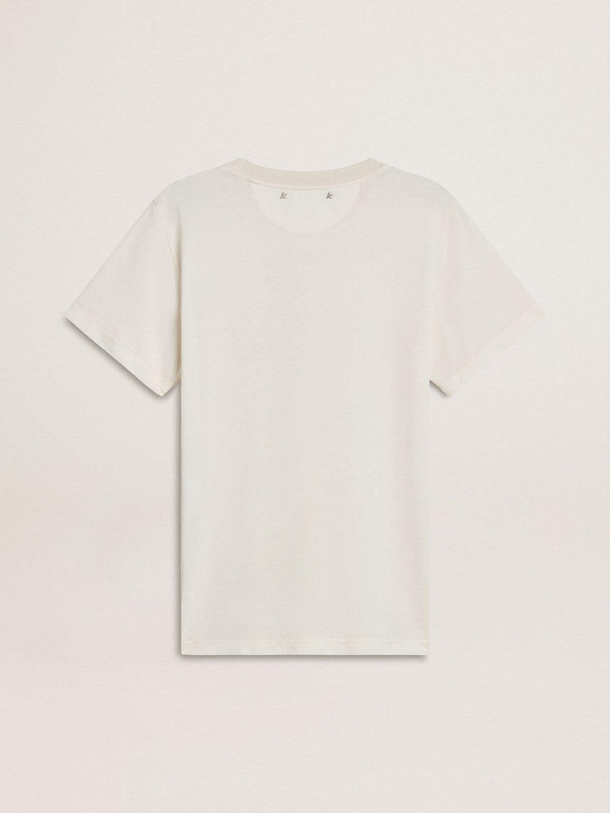 Women's white T-shirt with print on the front