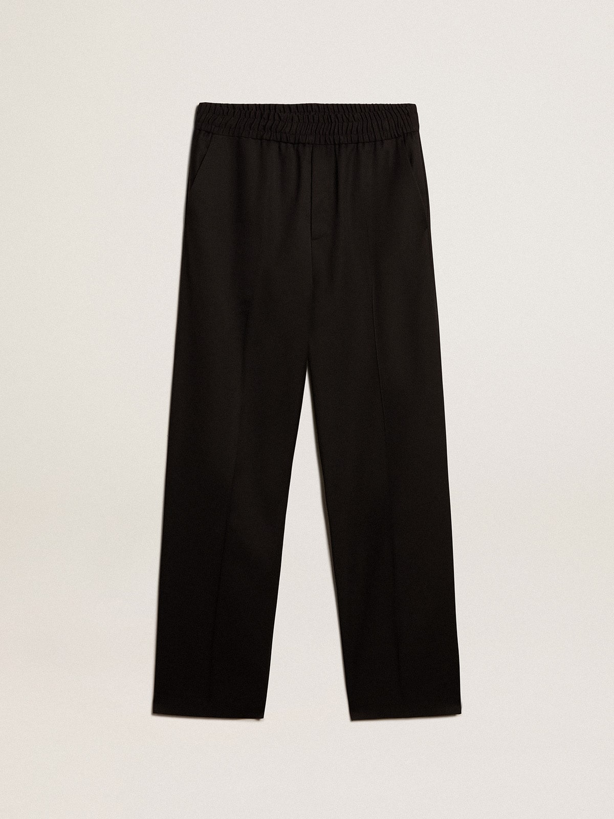 Men’s joggers in black wool