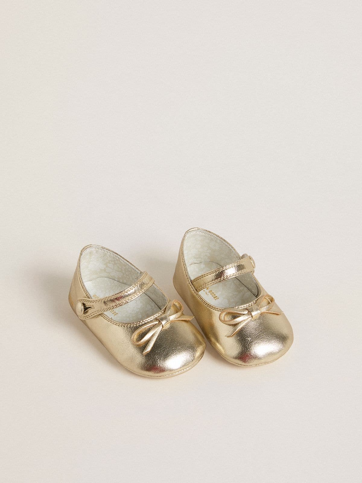 Sofi Baby ballet flats in gold metallic leather