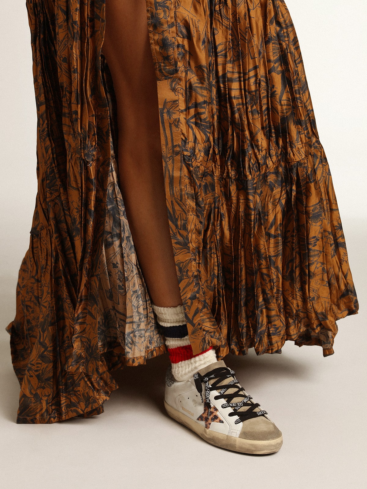 Women's Super-Star LTD with leopard print and Swarovski crystal star