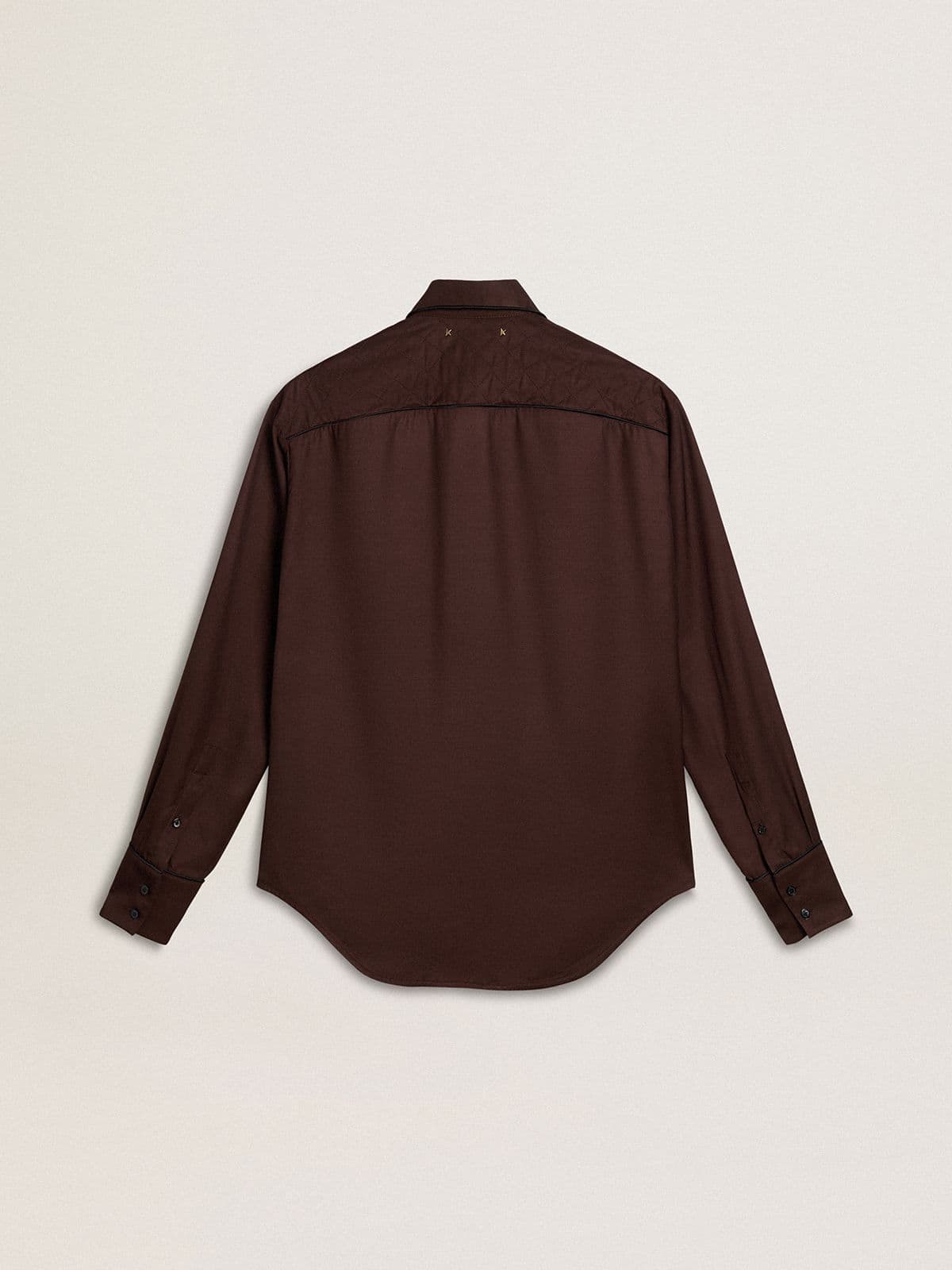 Women’s brown shirt with quilted details