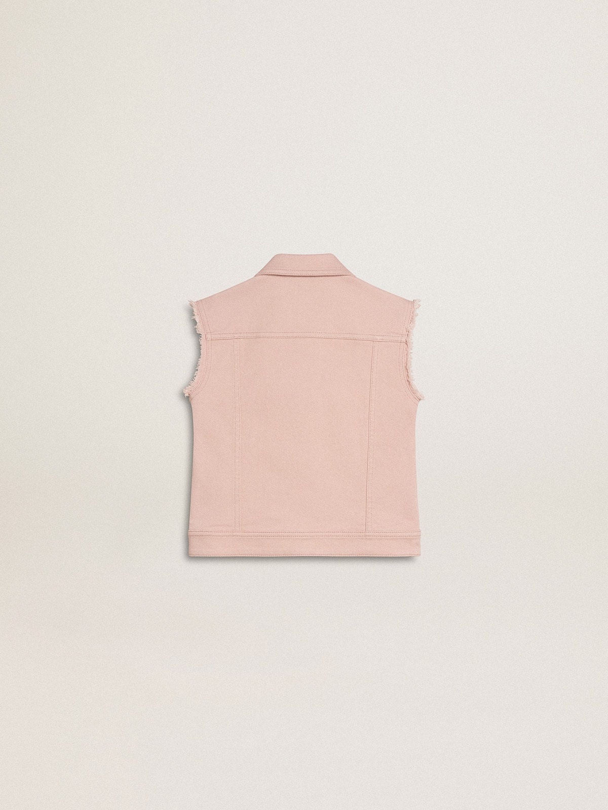 Girls' pink denim vest