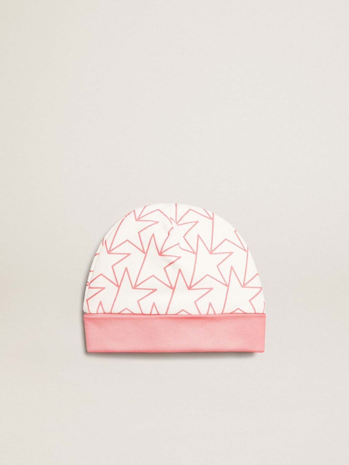 Baby gift set in white with pink trim and star