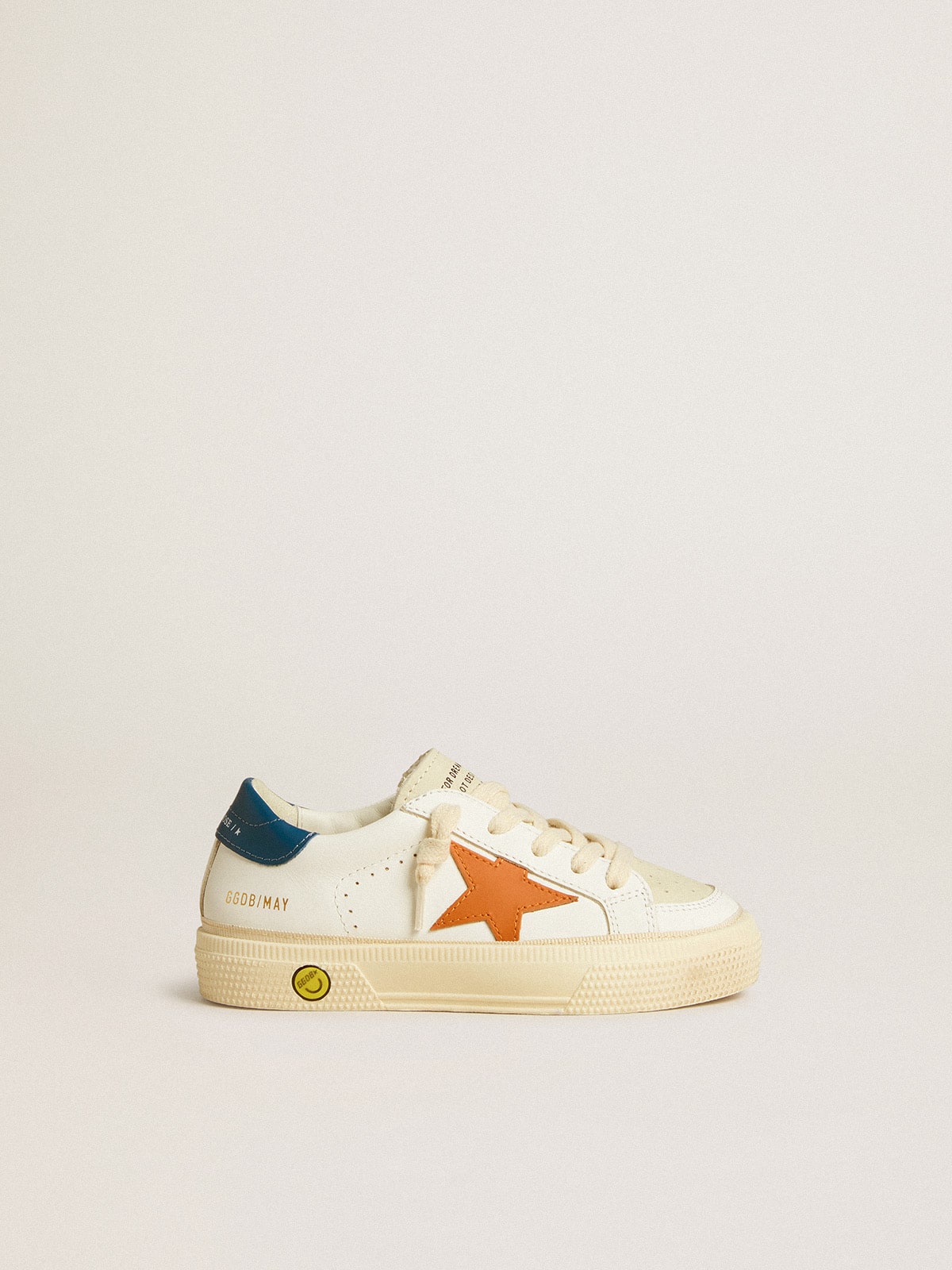 May Teen in nubuck with orange star and blue heel tab