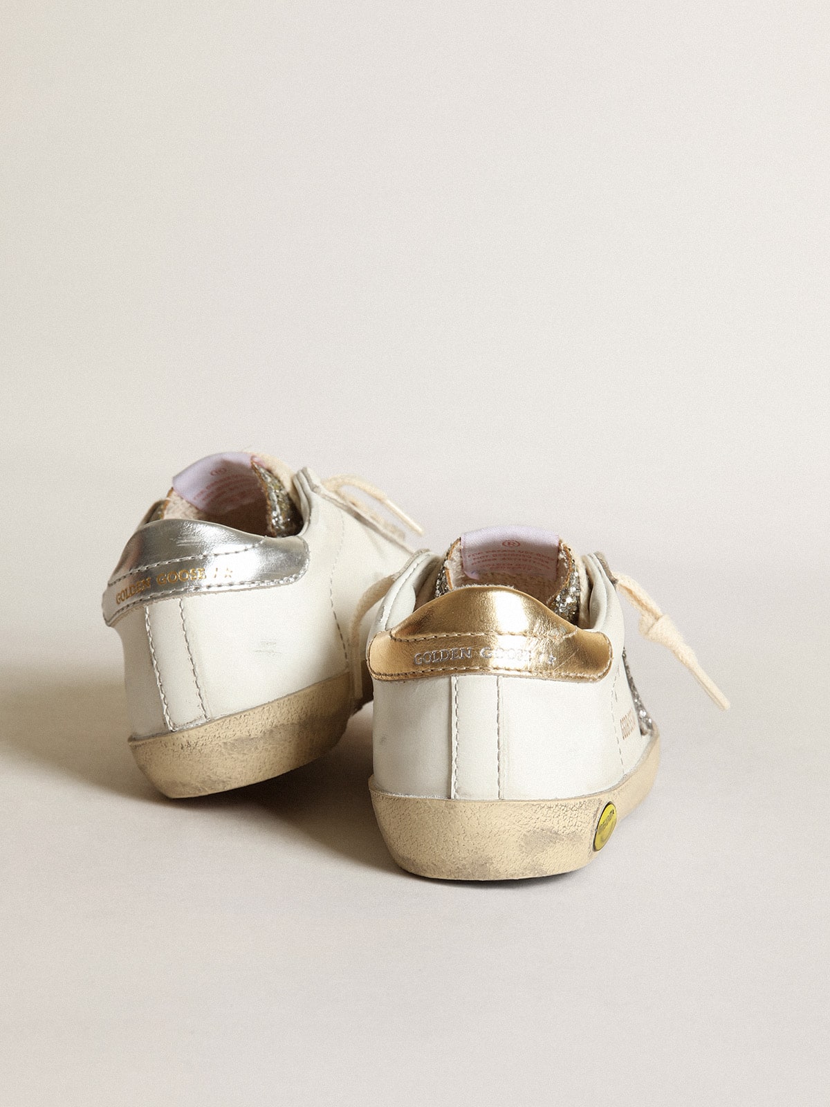 Young Super-Star with silver glitter star and platinum tongue