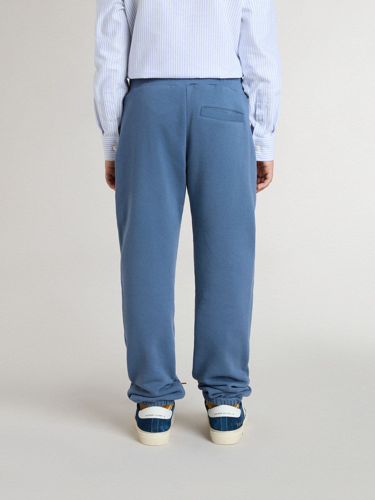 Kids’ blue joggers with embroidery