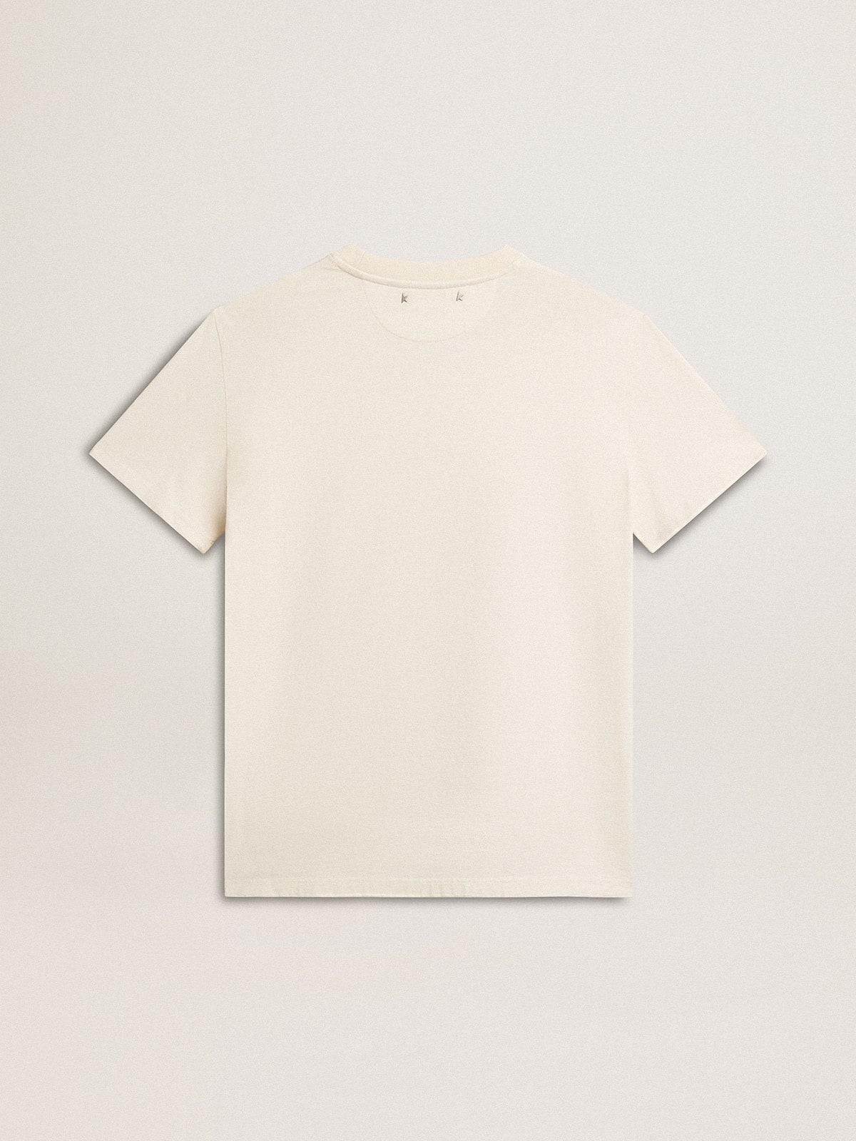 Women’s T-shirt in aged white with logo on the chest