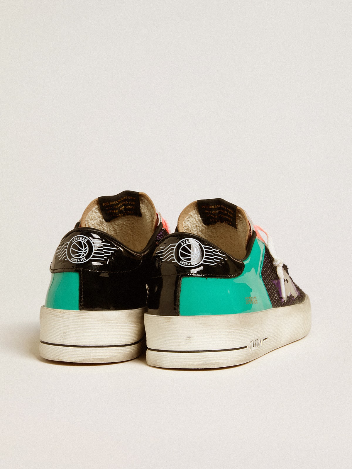 Men's Stardan LAB in patent leather and mesh with rubber star