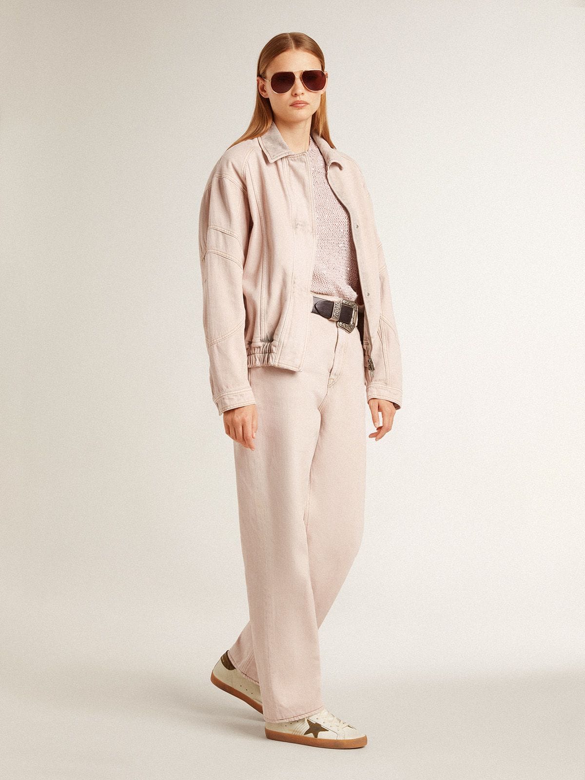 Women's Super-Star LTD with military green nubuck star and heel tab