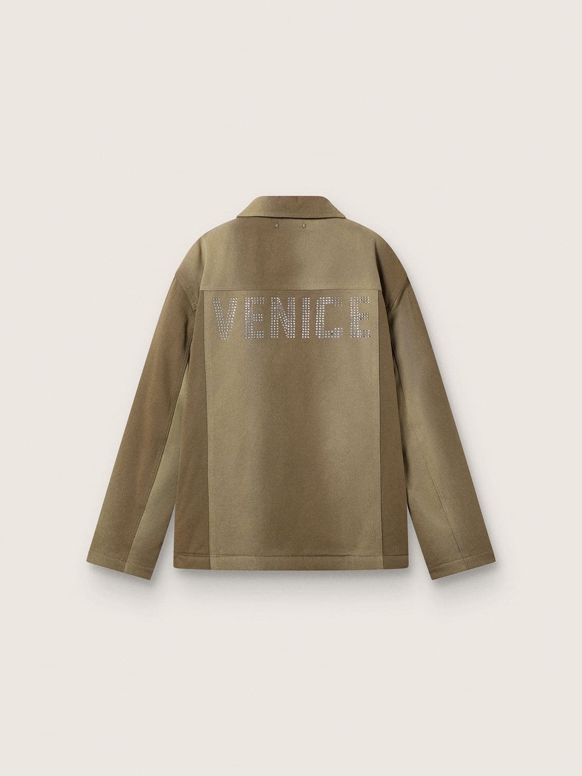 Unisex padded jacket in shades of khaki