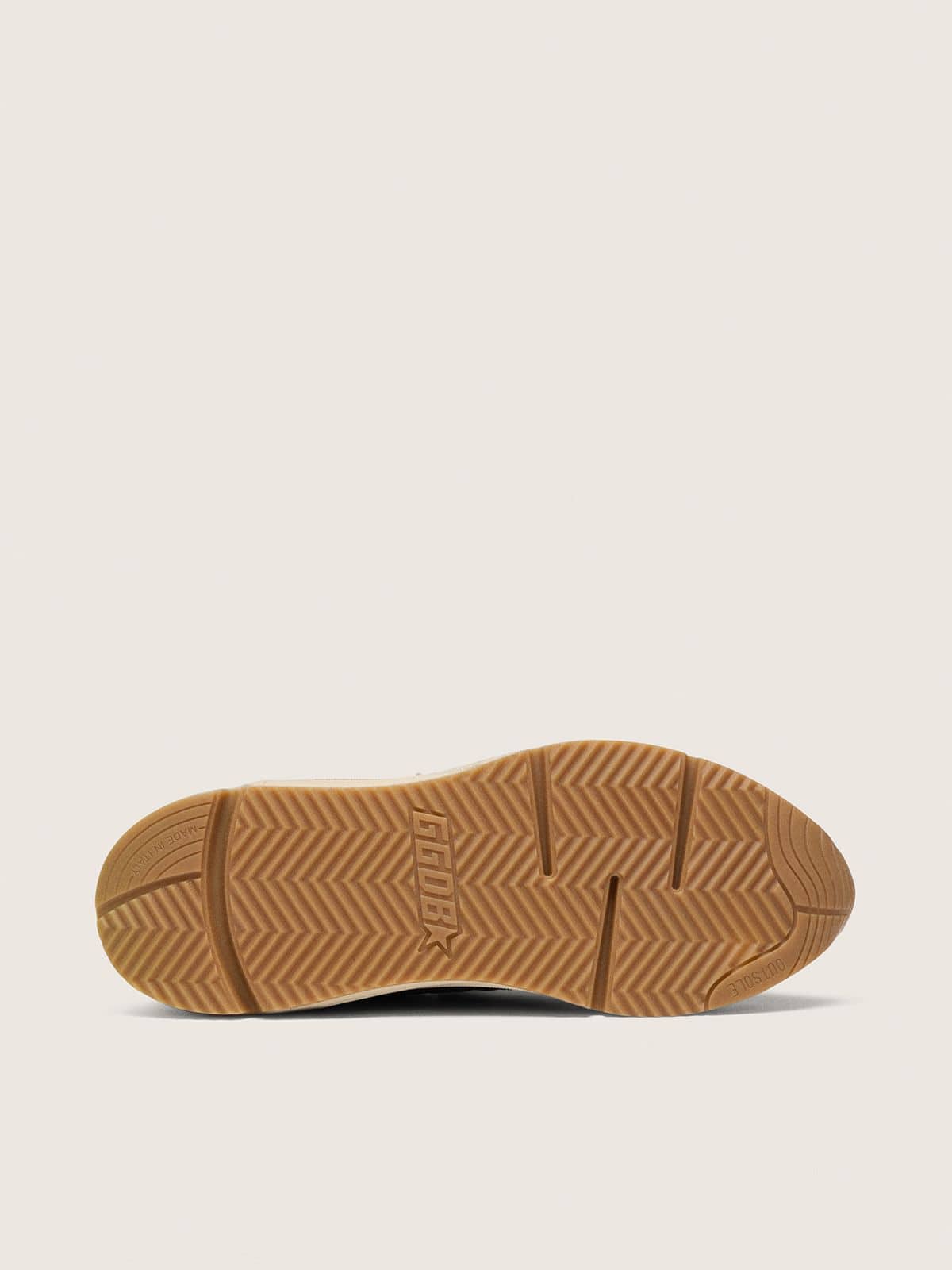 Men’s Running Sole in dark blue nappa leather and black nylon with a silver star