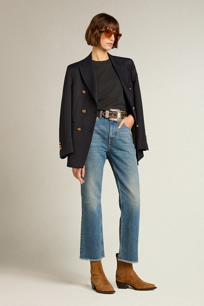 T-shirt in washed black with reverse logo on the back - Jersey Capsule