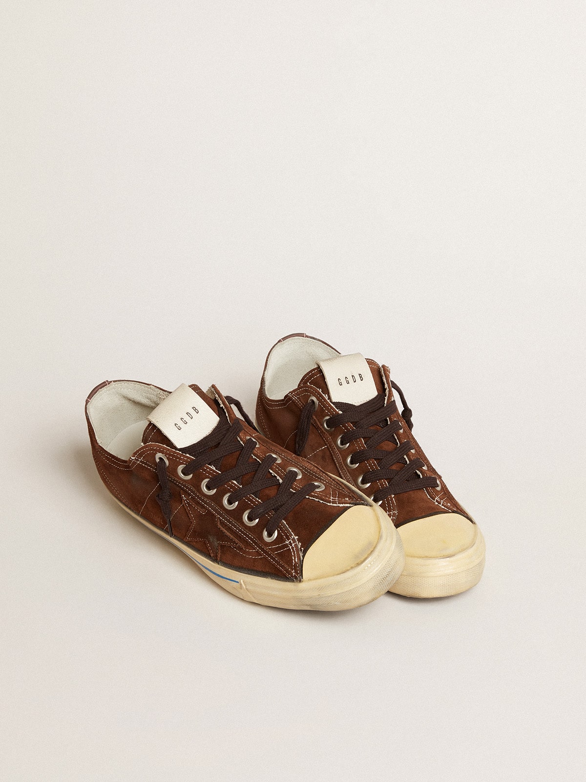 Men's V-Star LTD sneakers in dark brown suede with tone-on-tone star