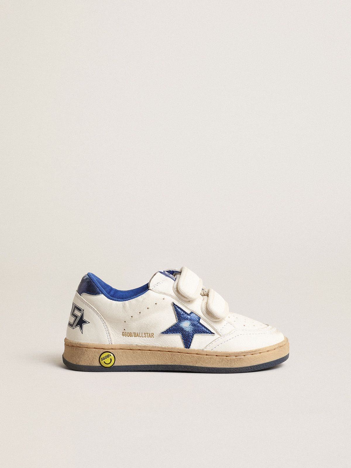 Junior Ball Star with blue metallic leather star and heel tab