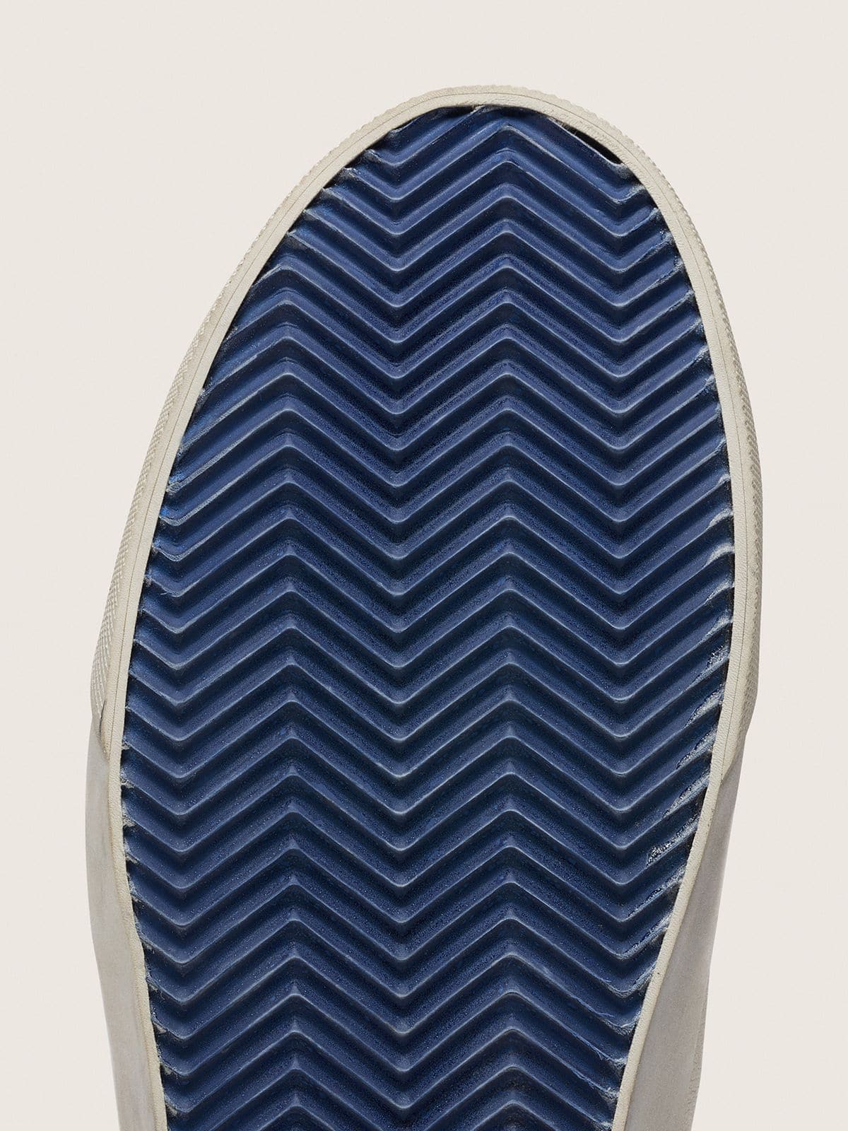 Men's Super-Star in nappa with green leather star and gray leather heel tab