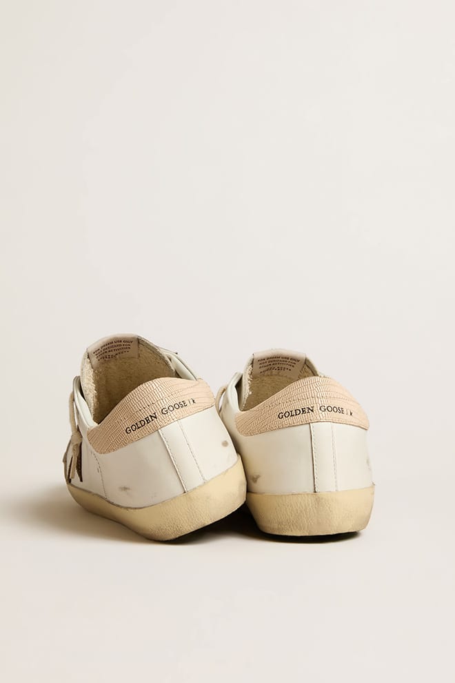 Men’s Super-Star sneakers with brown suede star and pink heel tab