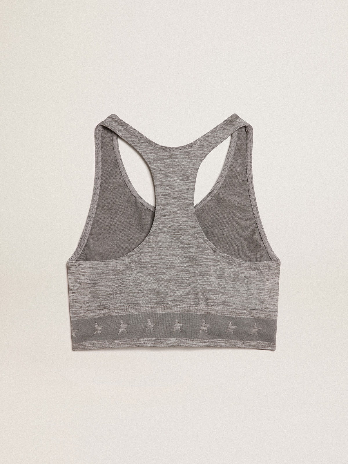 Gray melange athletic top