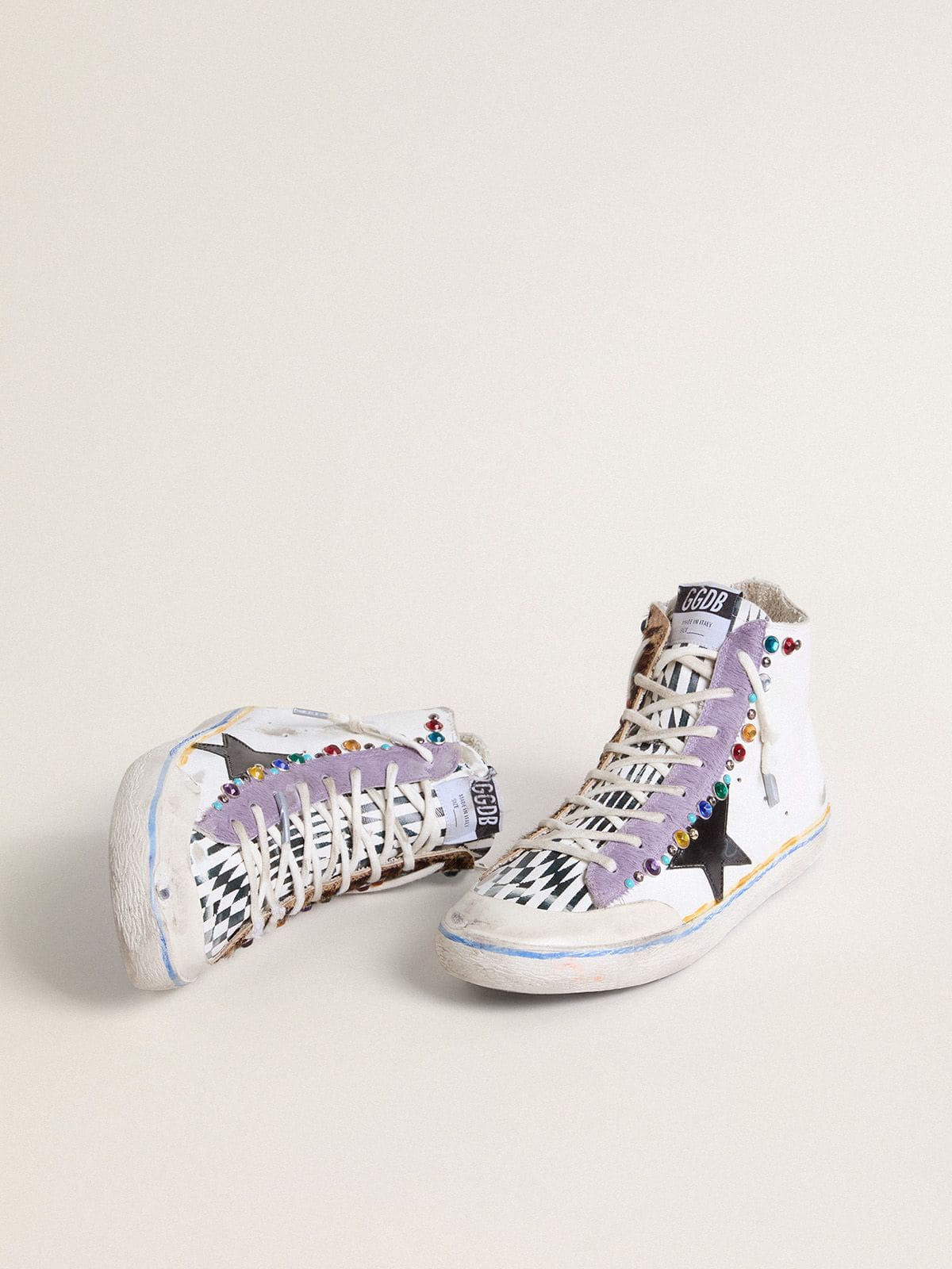 Women’s Francy Penstar LAB with black leather star and multicolor studs