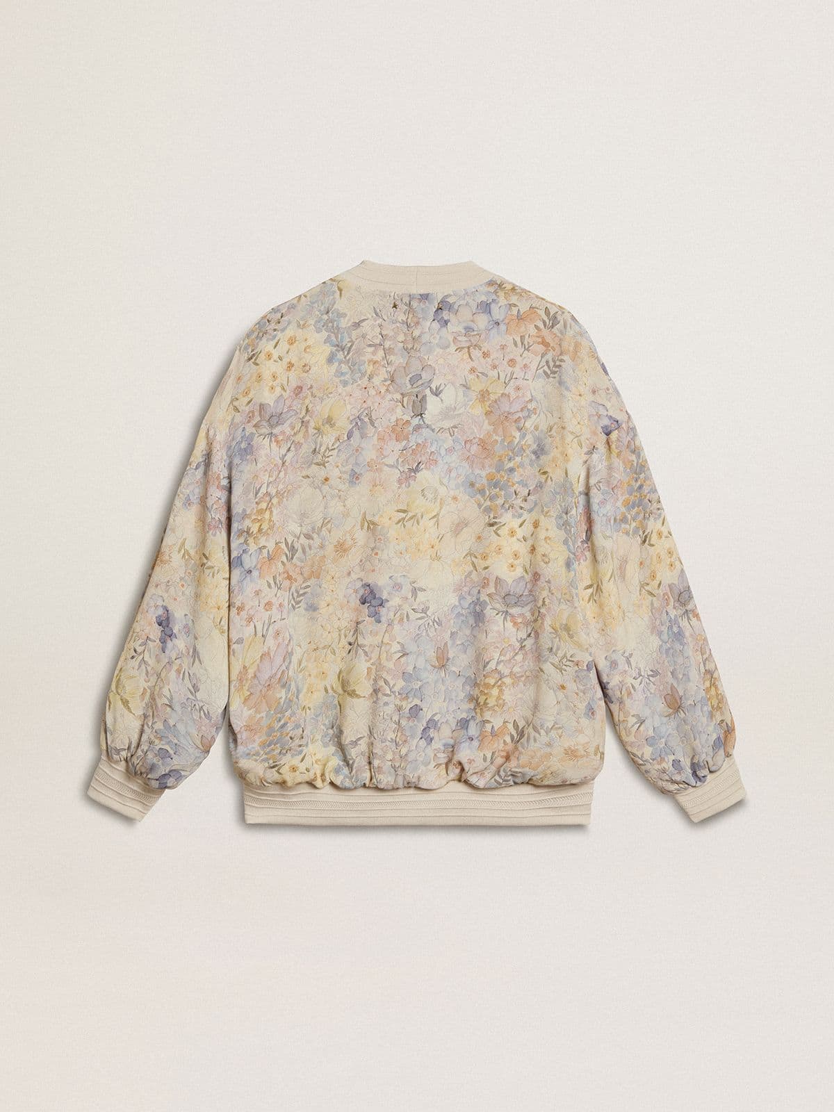 Women’s cardigan with floral print and embroidery