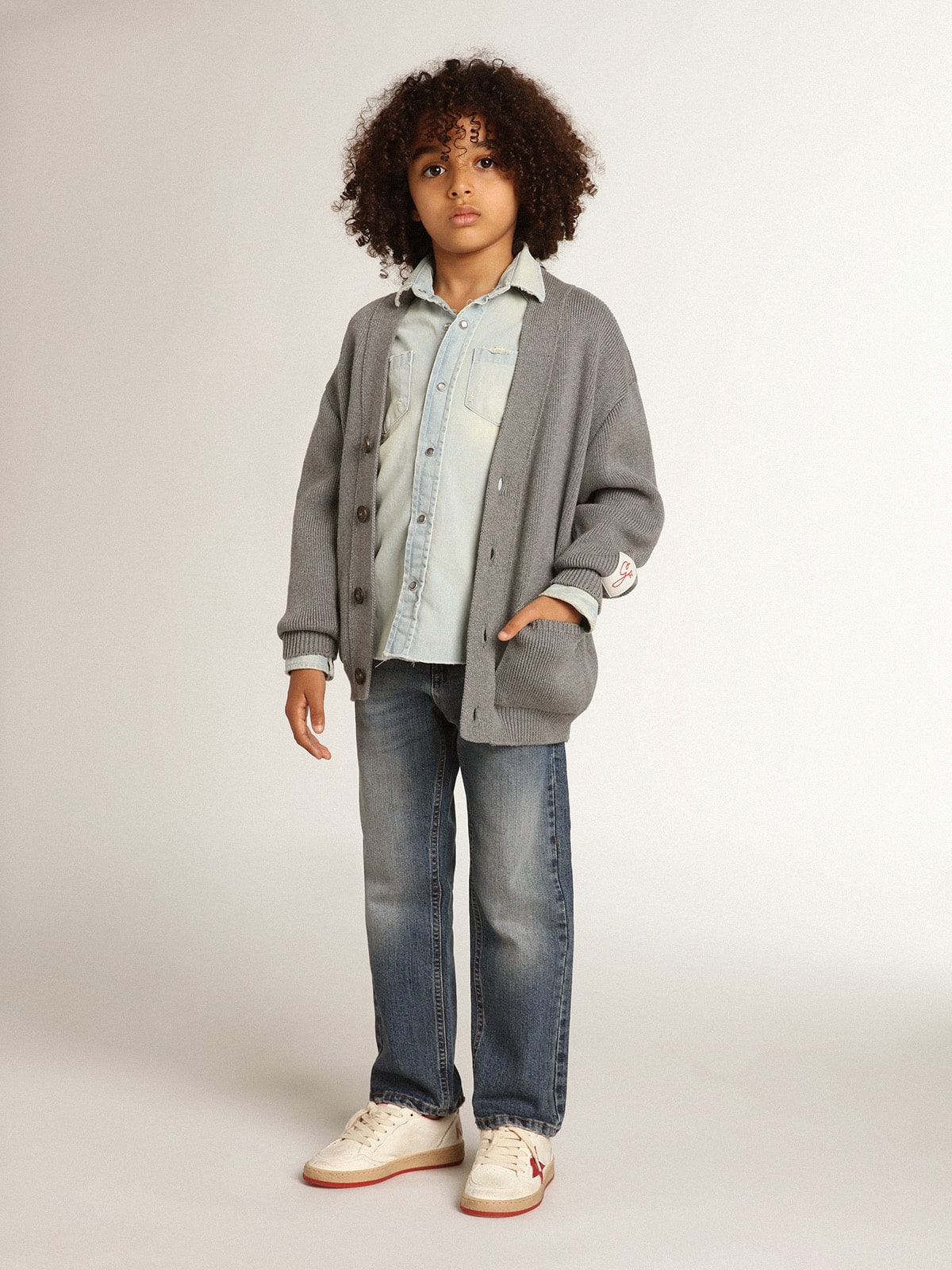 Boys’ stretch jeans in blue denim