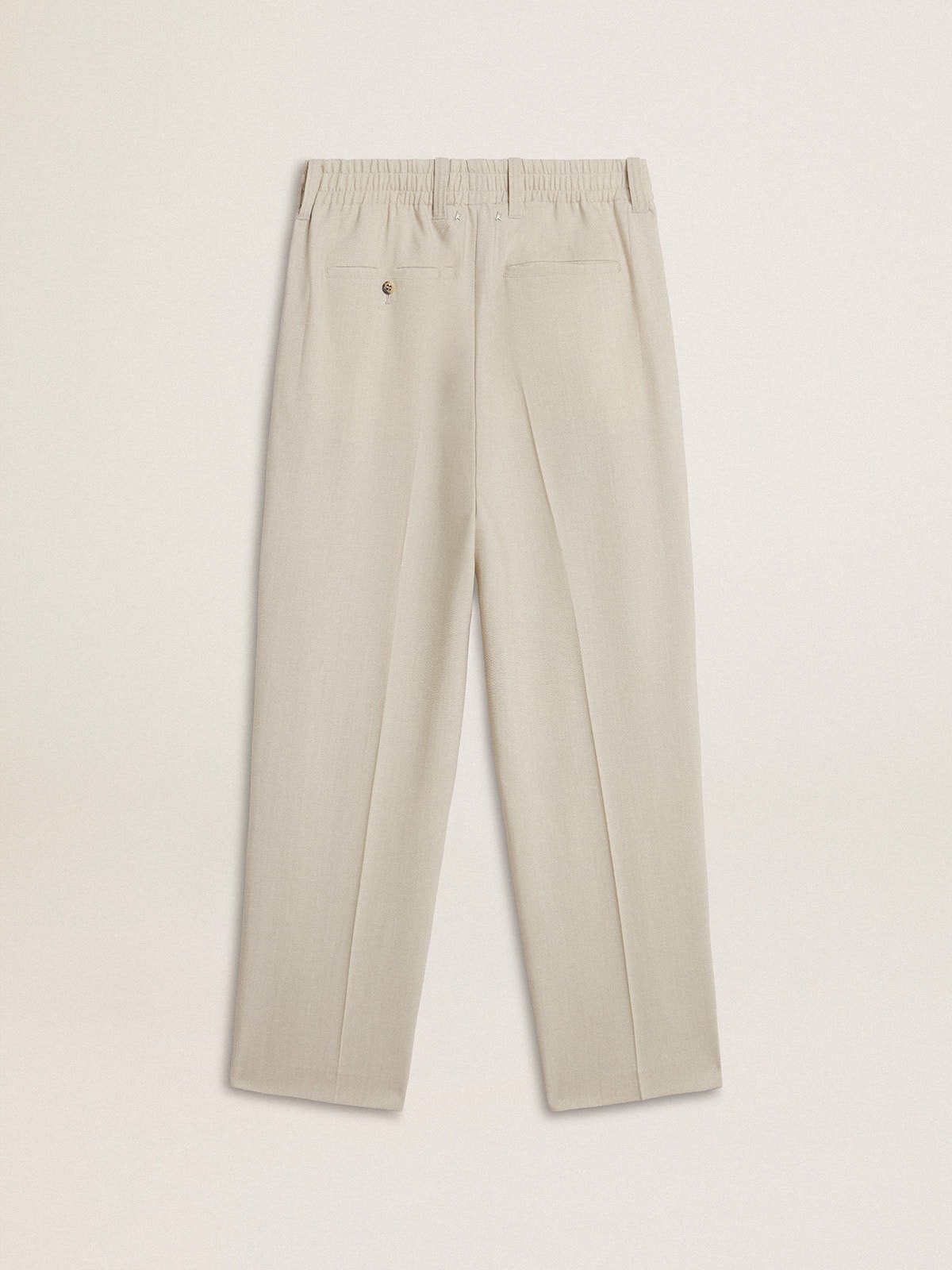 Men's joggers in khaki wool blend